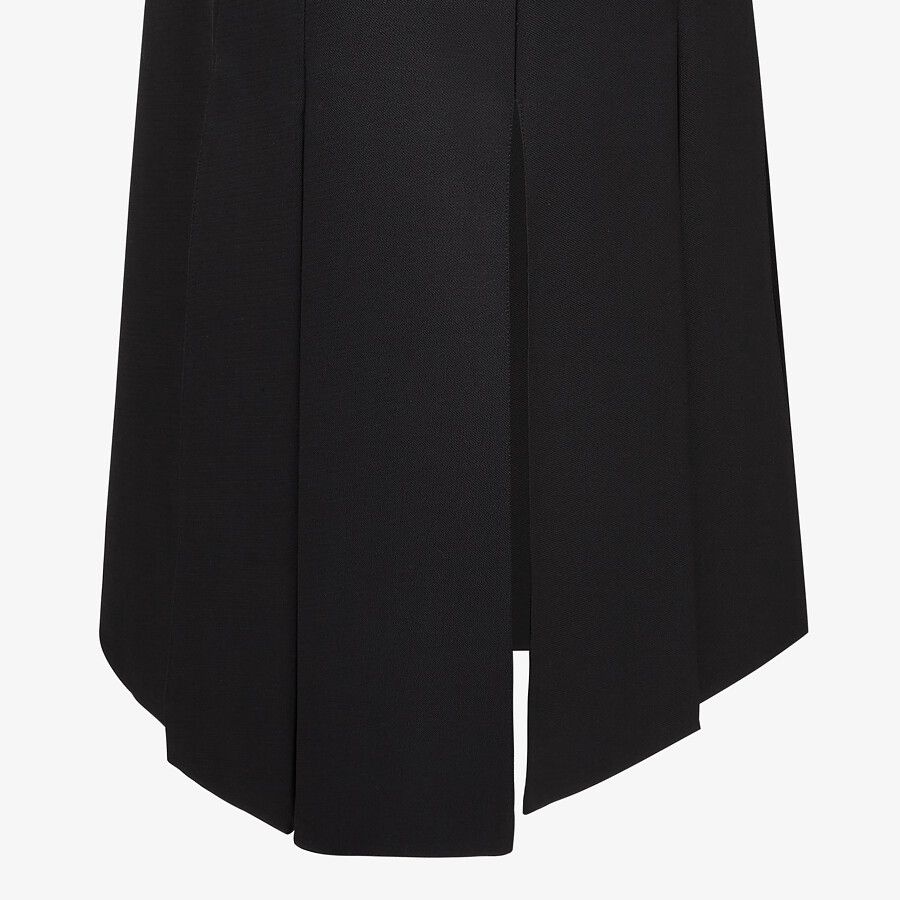 Black silk and wool skirt - 3