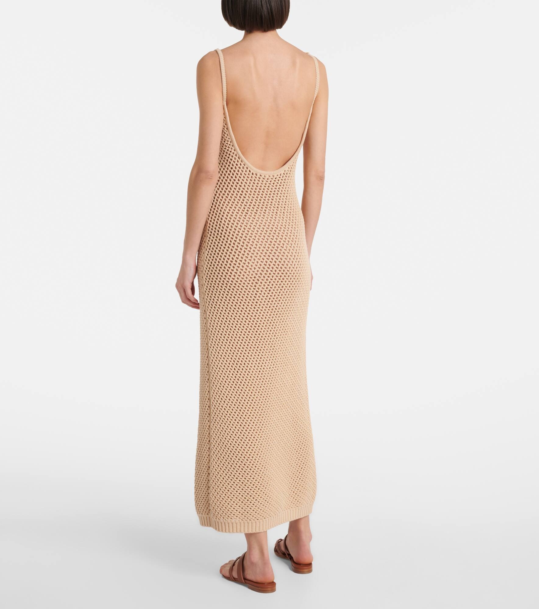 Floral-appliqué mesh gown - 3