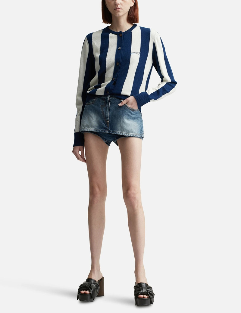 pushBUTTON STRIPE BASIC LOGO CARDIGAN outlook