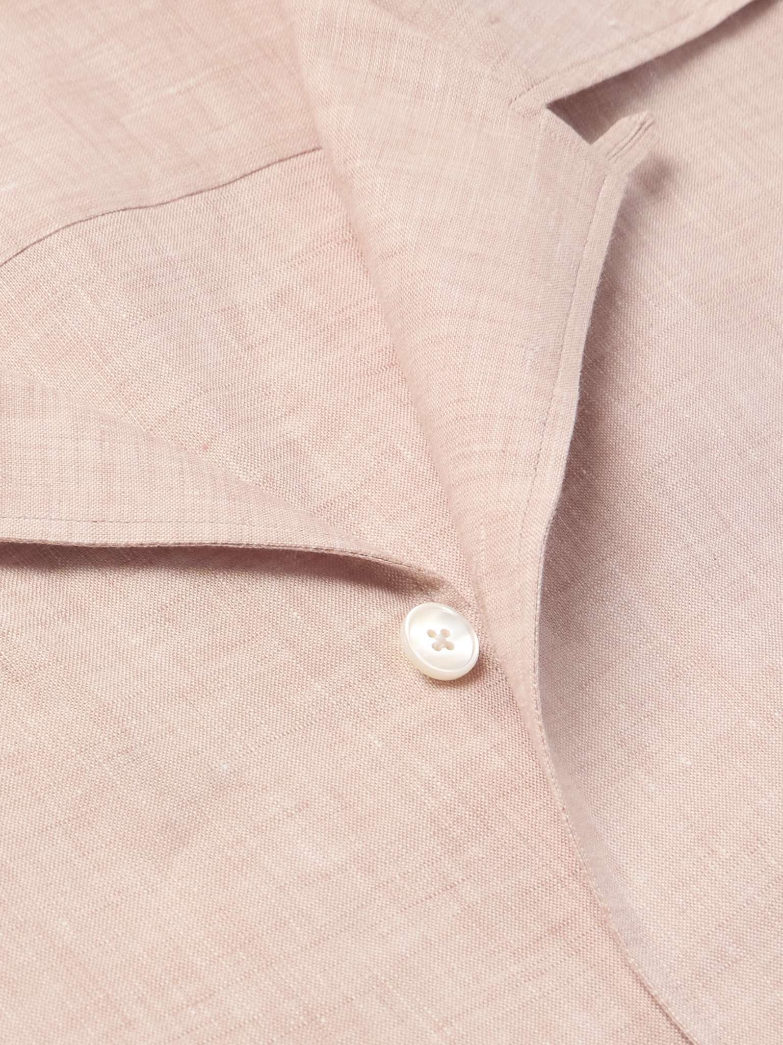 Camp-Collar Oasi Linen Shirt - 4