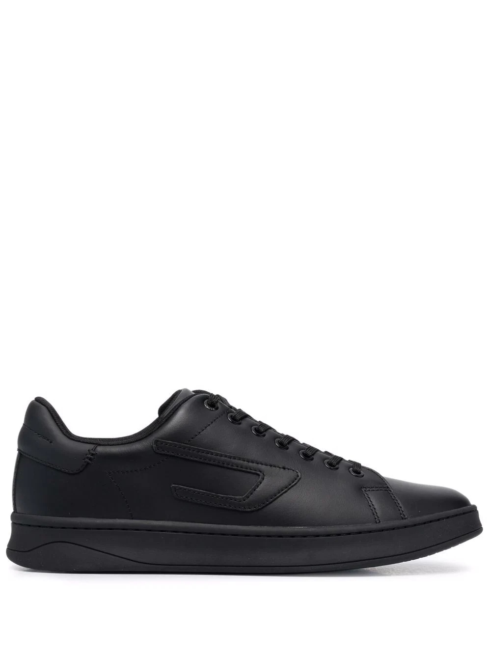 logo debossed leather trainers - 1