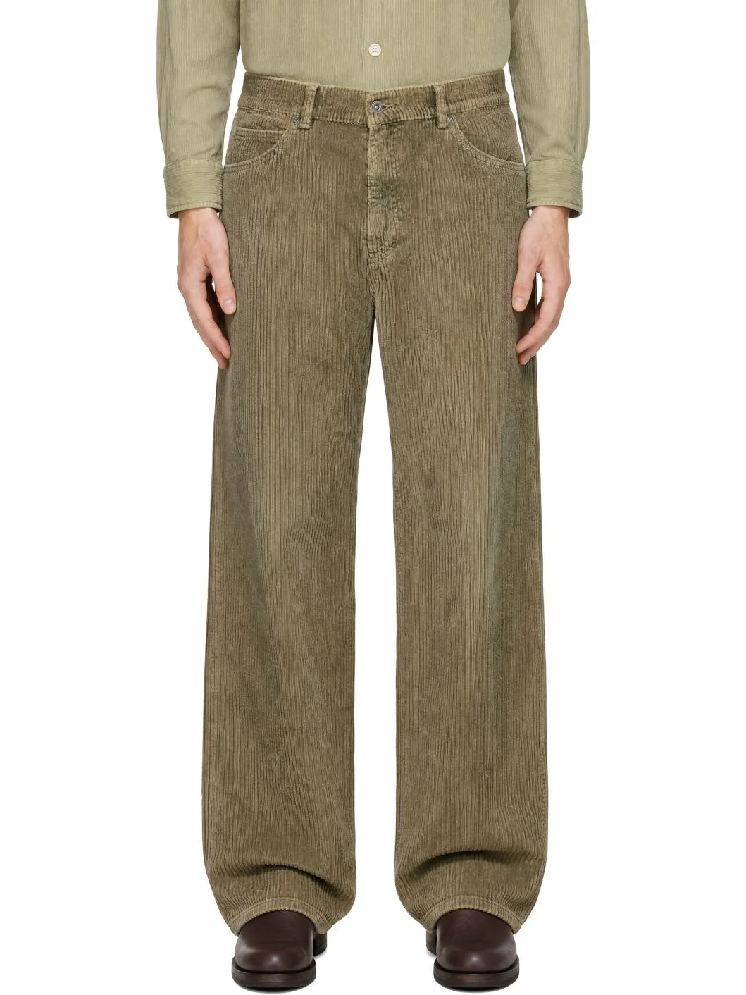 Beige Vast Cut Trousers - 1