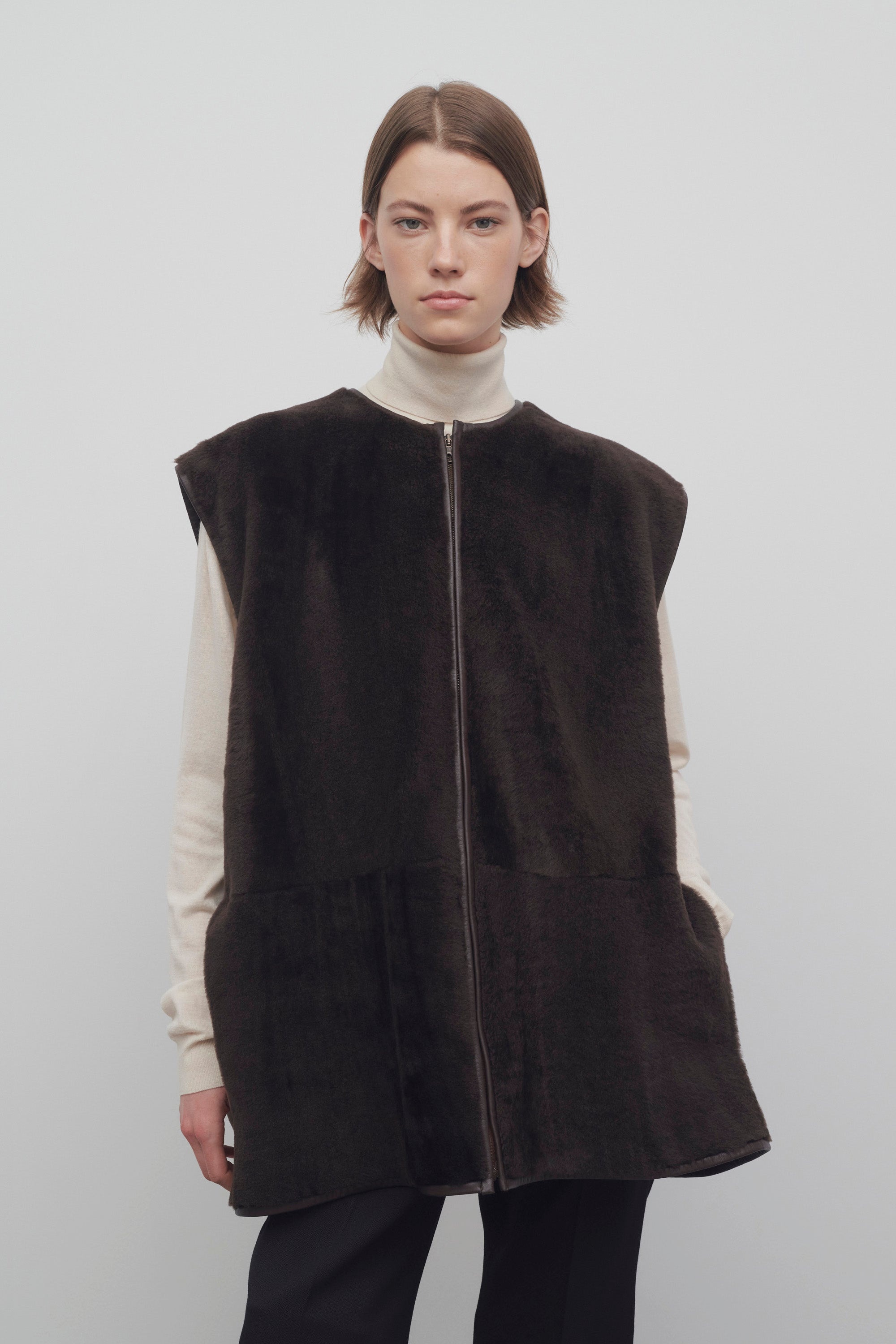 Andi Vest in Shearling - 3