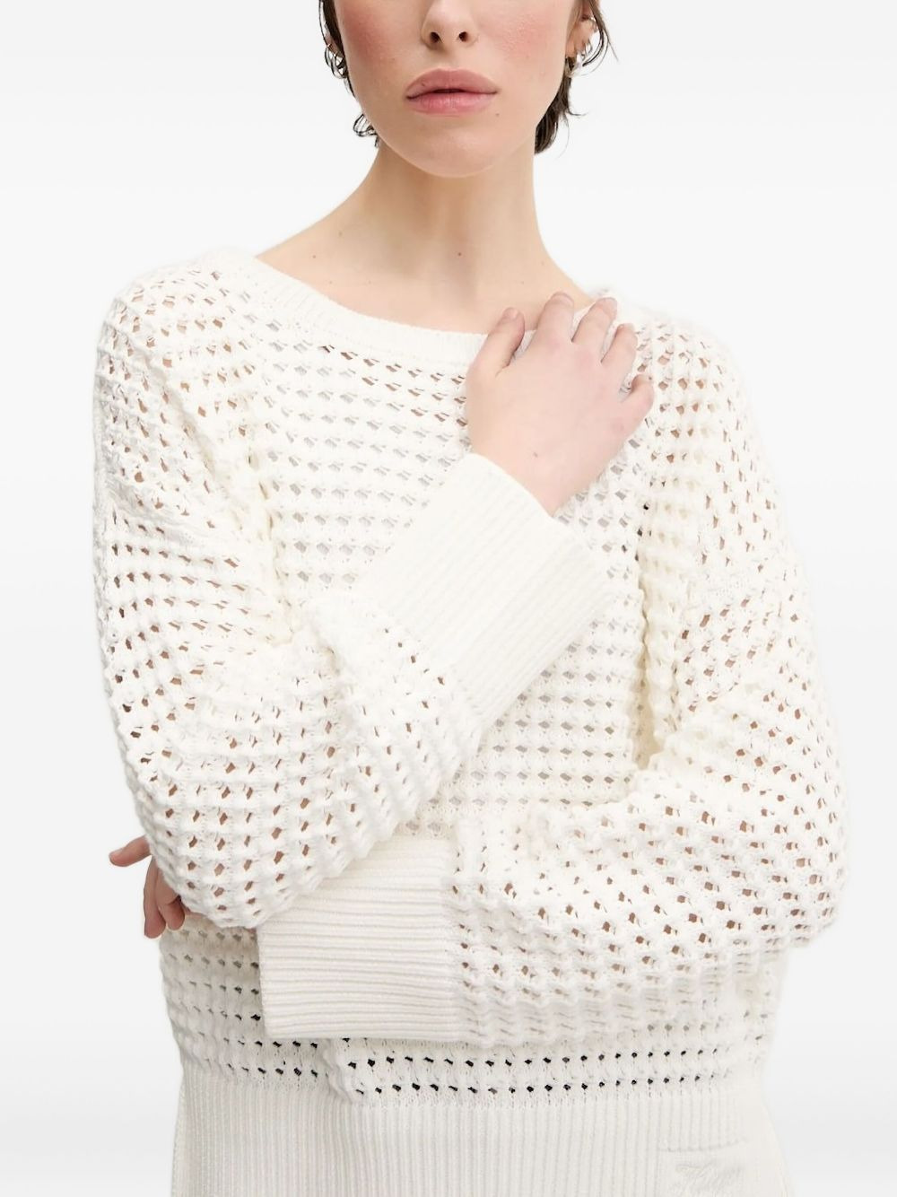 open-knit sweater - 4