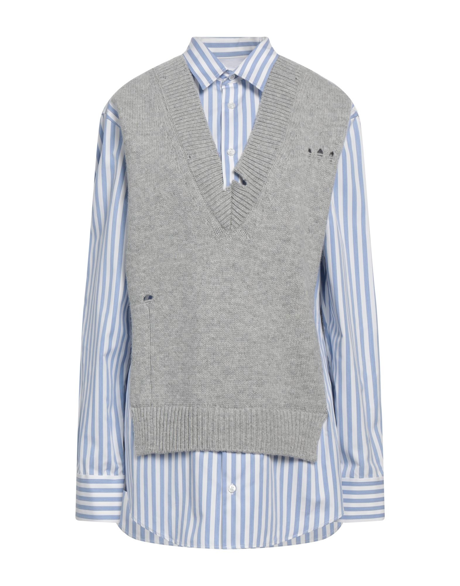 Light grey Women's Patterned Shirts & Blouses - 1