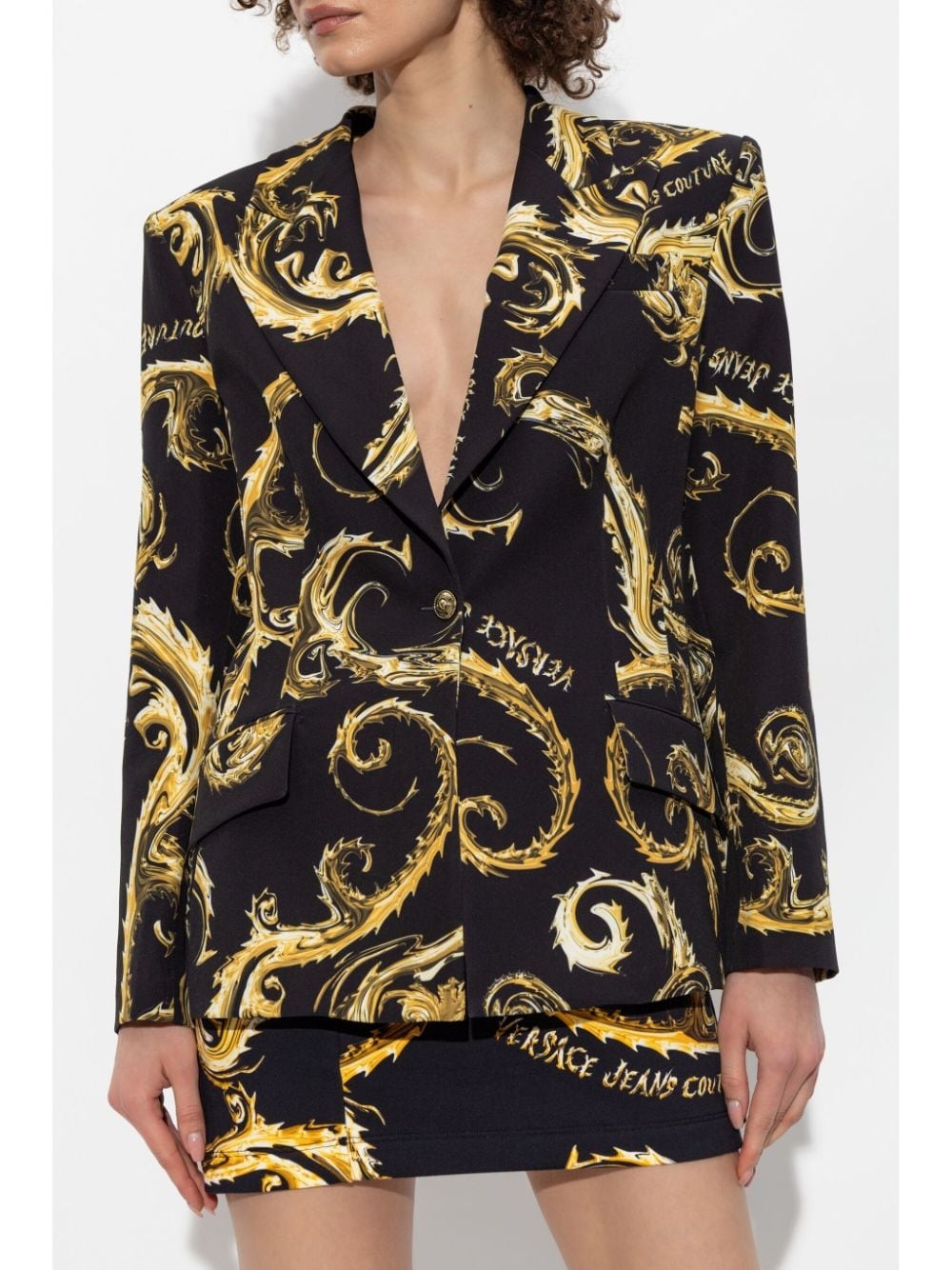Barocco-print blazer - 3