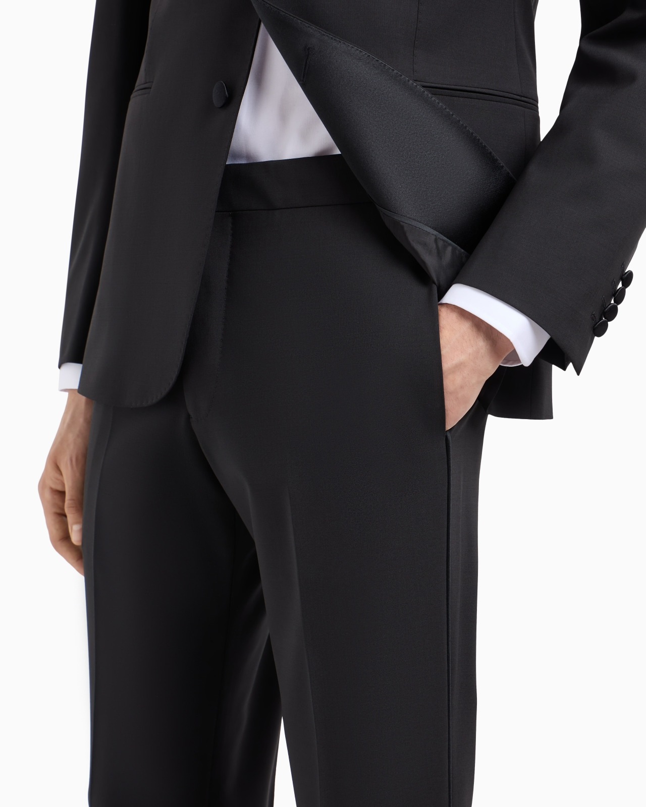 SLIM-FIT TUXEDO IN COMPACT, TWO-WAY STRETCH CANVAS - 6