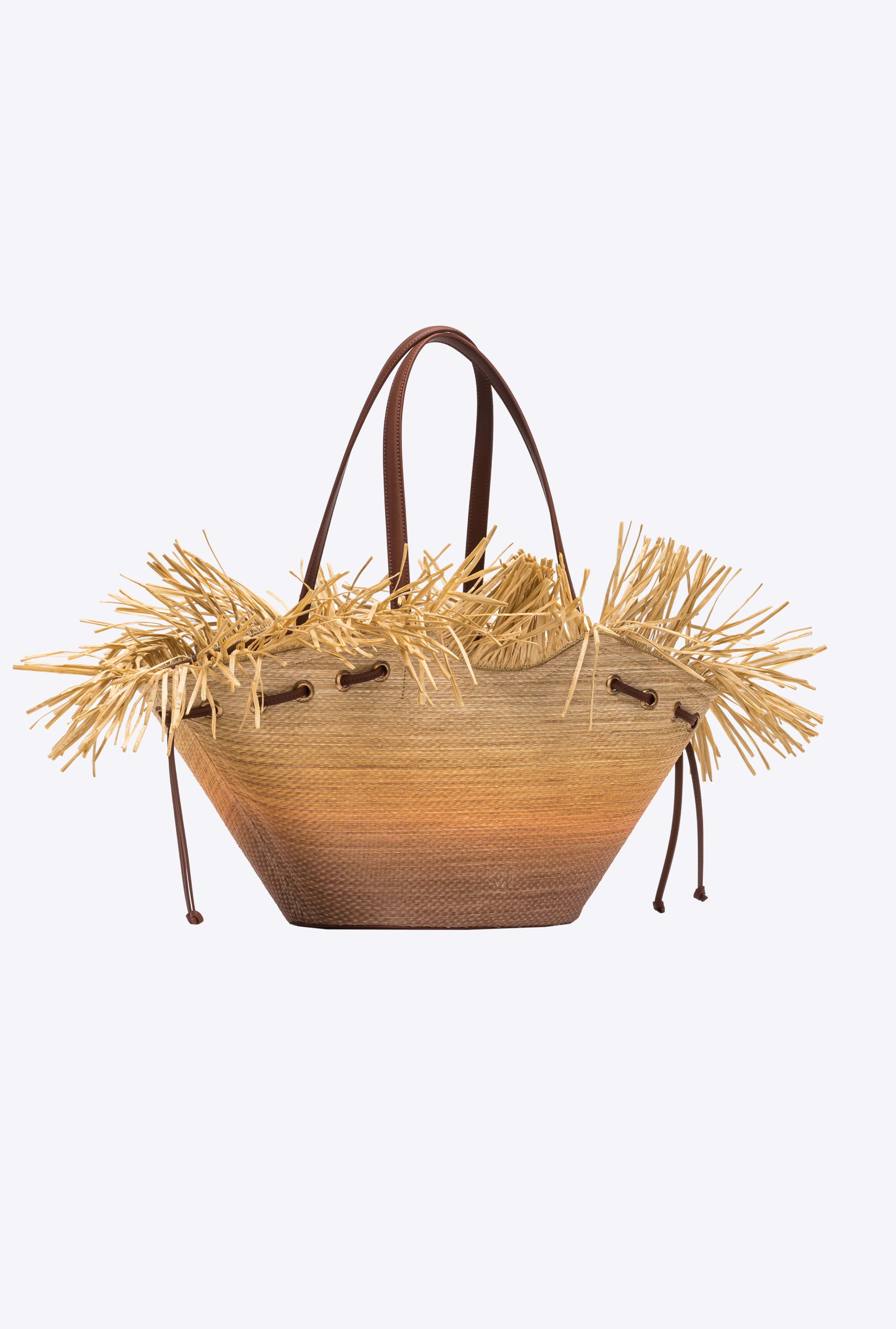 EXTRA PAGODA SHOPPER BAG IN FADED RAFFIA - 2