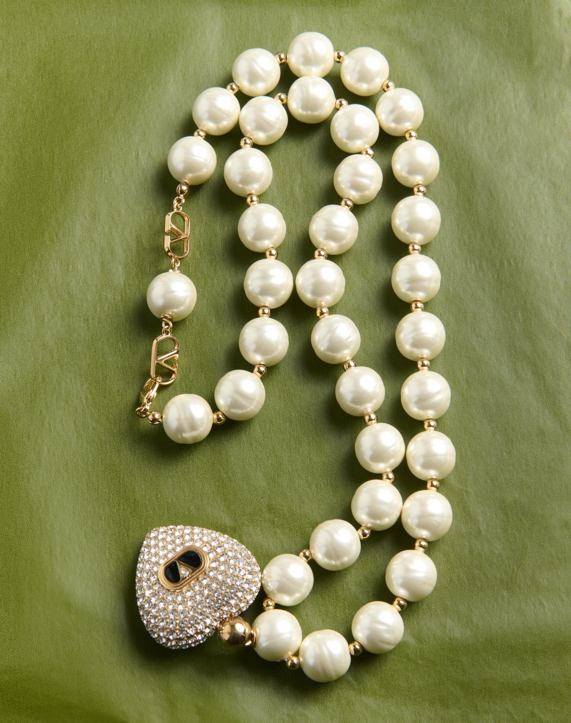 COEUR ROYAL NECKLACE IN METAL, ENAMEL, PEARLS AND SWAROVSKI® CRYSTALS - 7