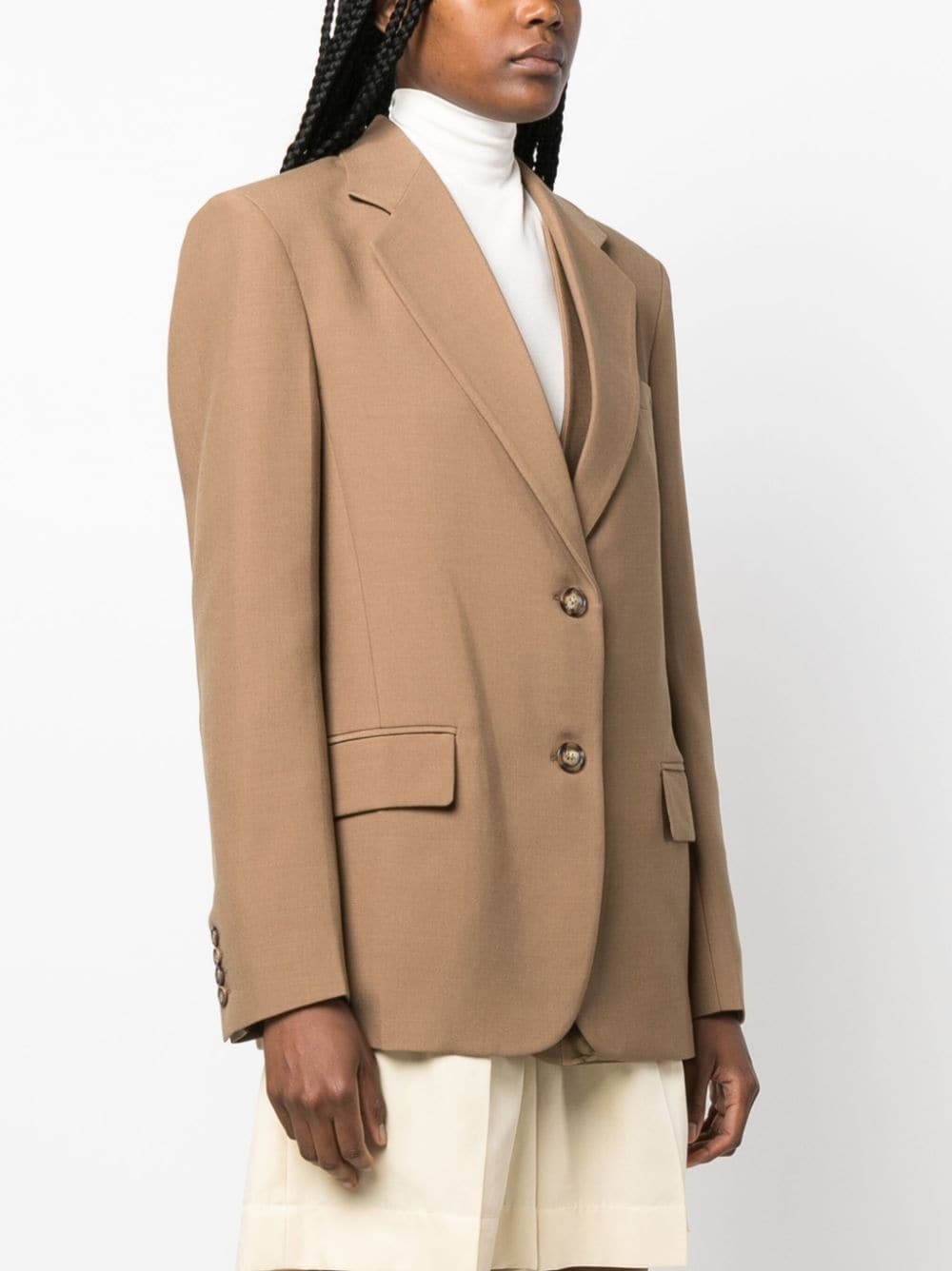 single-breasted notched-lapels blazer - 3