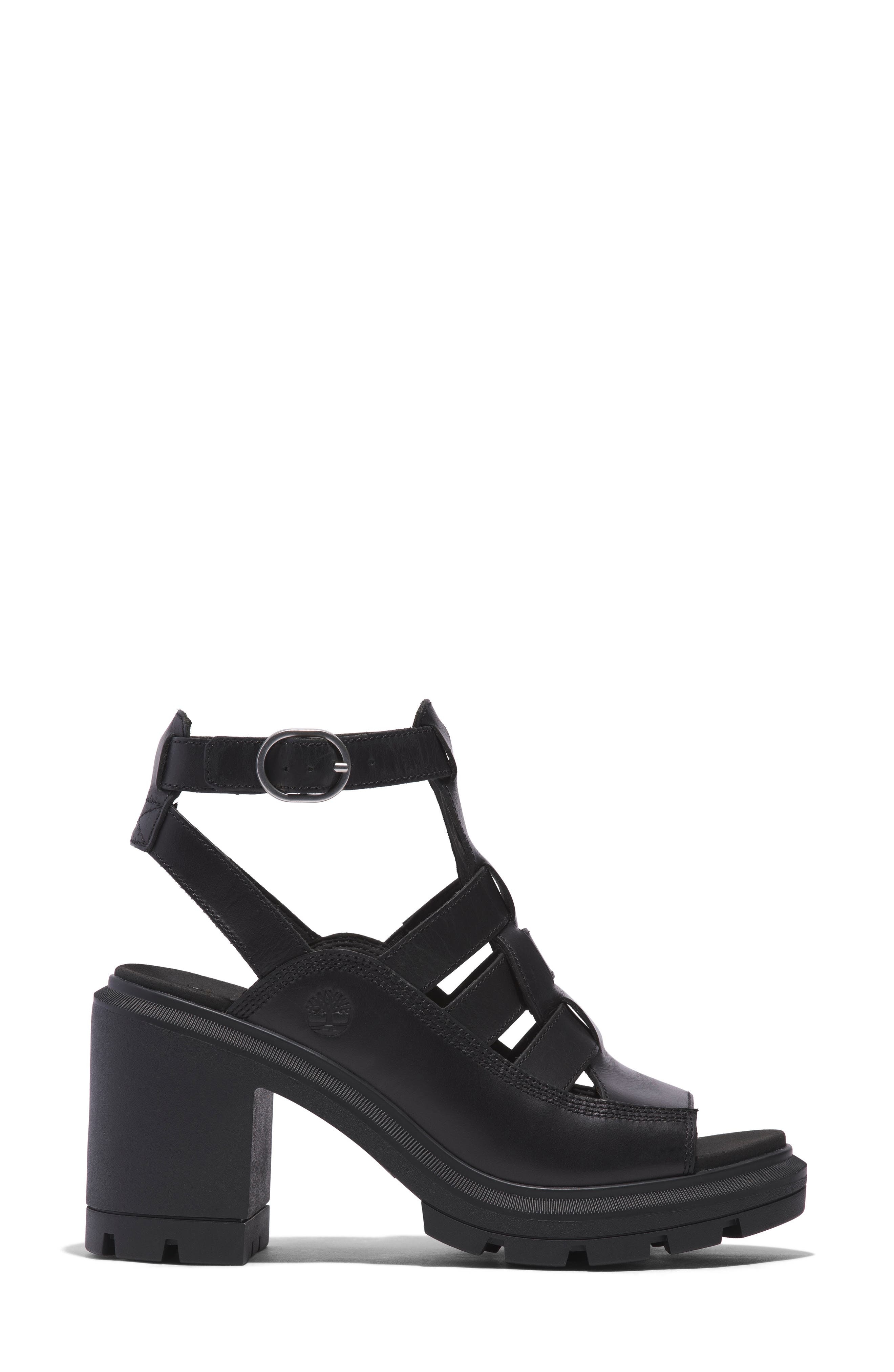 Timberland Allington Heights Platform Fisherman Sandal in Black Full Grain at Nordstrom - 2