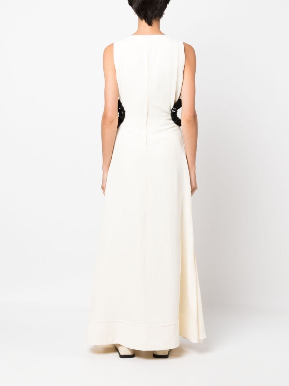 sequin-embellished A-line gown - 4