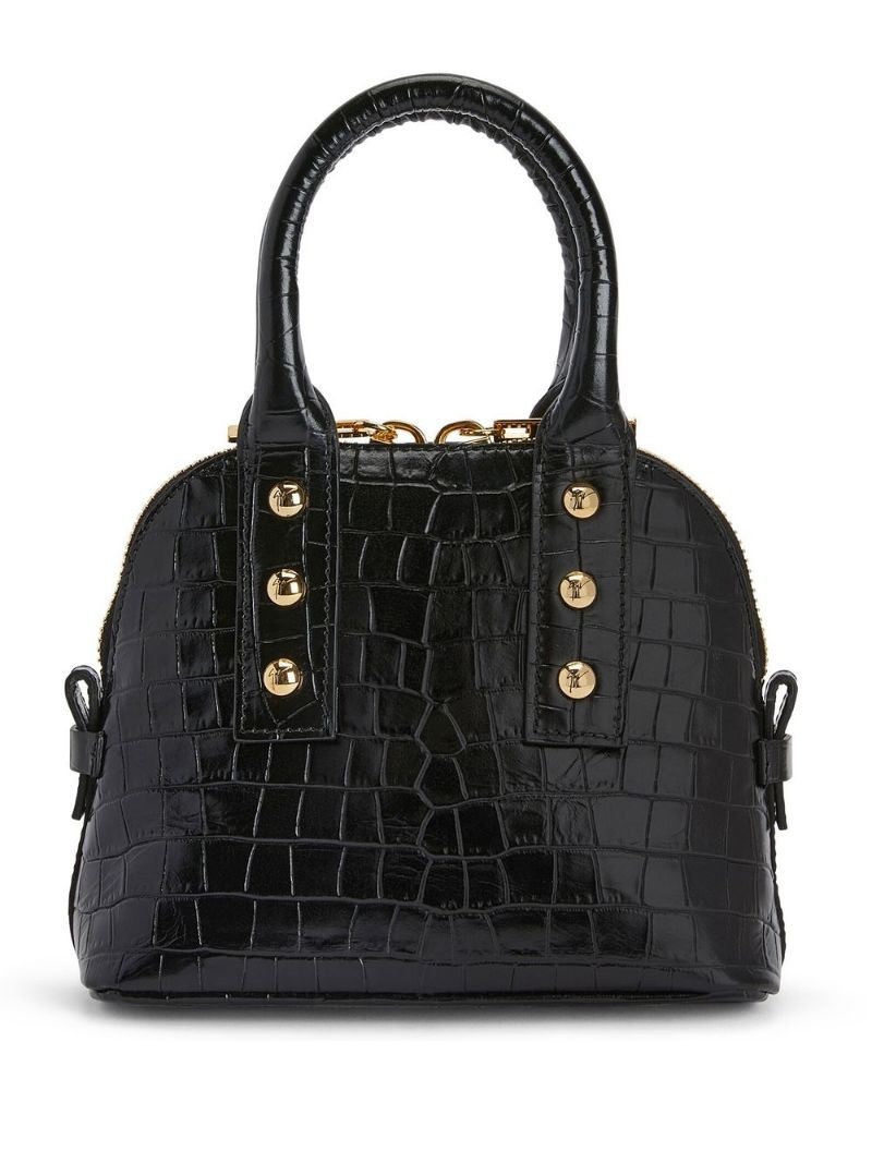 crocodile-print leather tote bag - 1