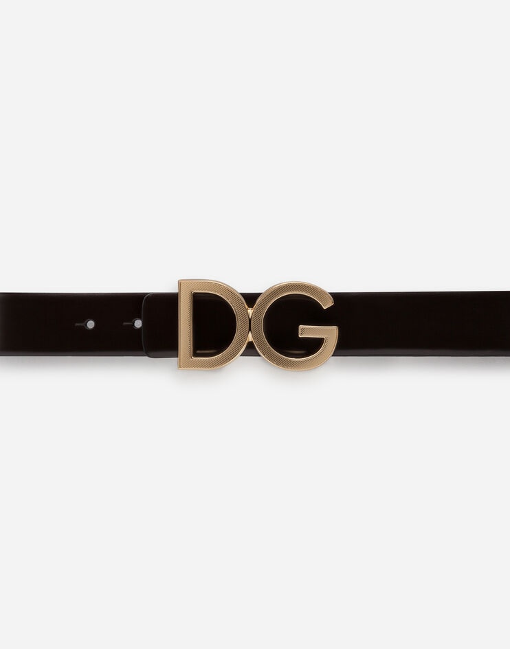 Calfskin belt with DG logo - 3