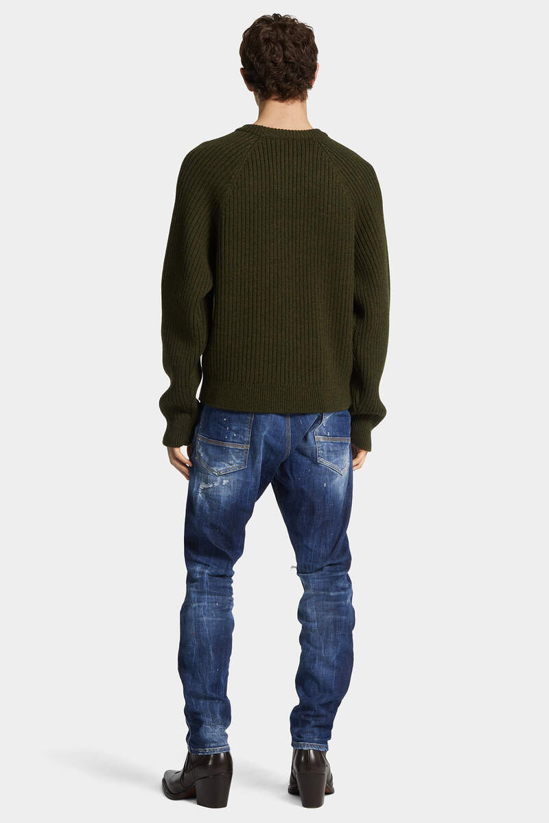 MEDIUM RIPPED WASH COOL GUY MINI FRONT JEANS - 4