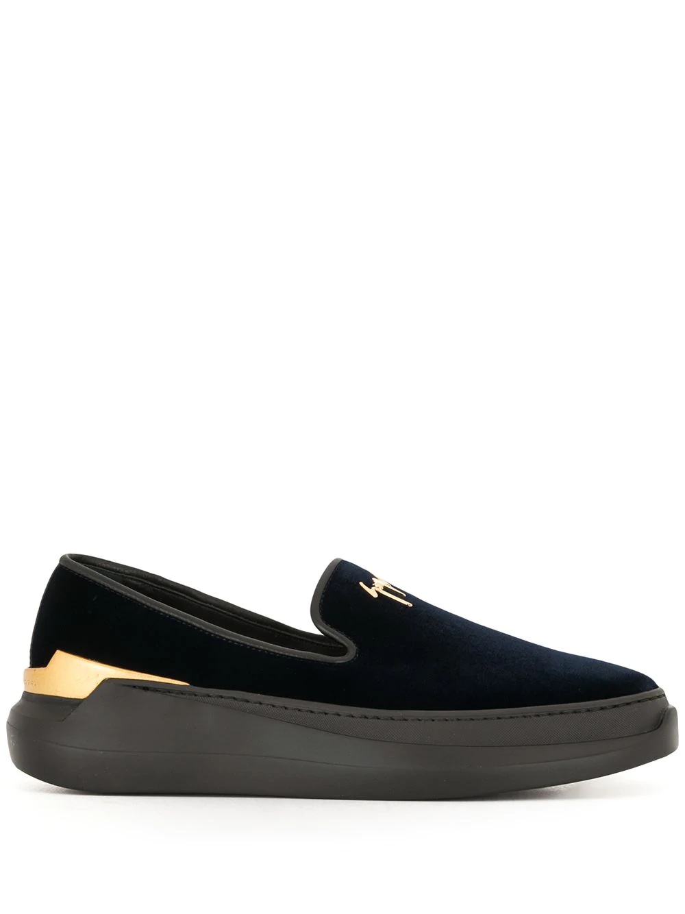 logo slip-on loafers - 1