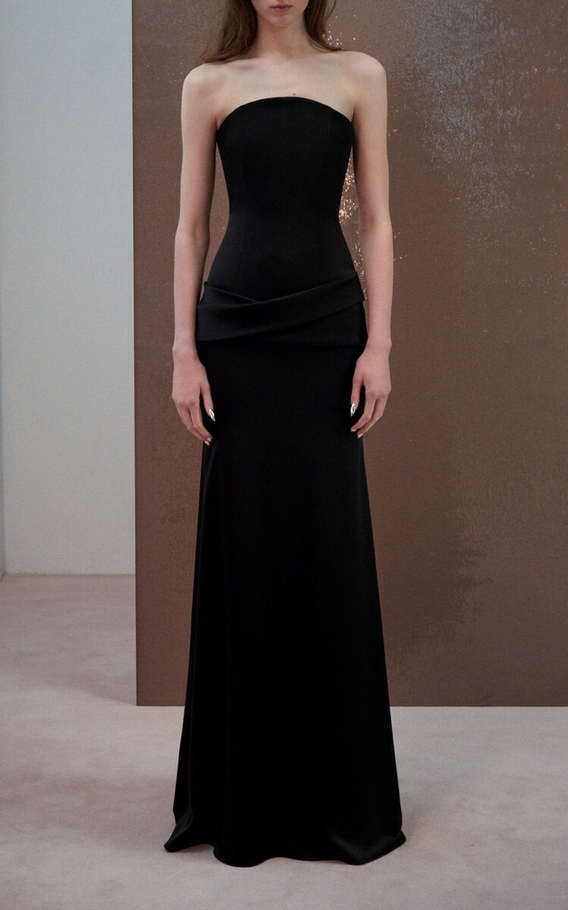ALEX PERRY Strapless Corseted Gown black outlook