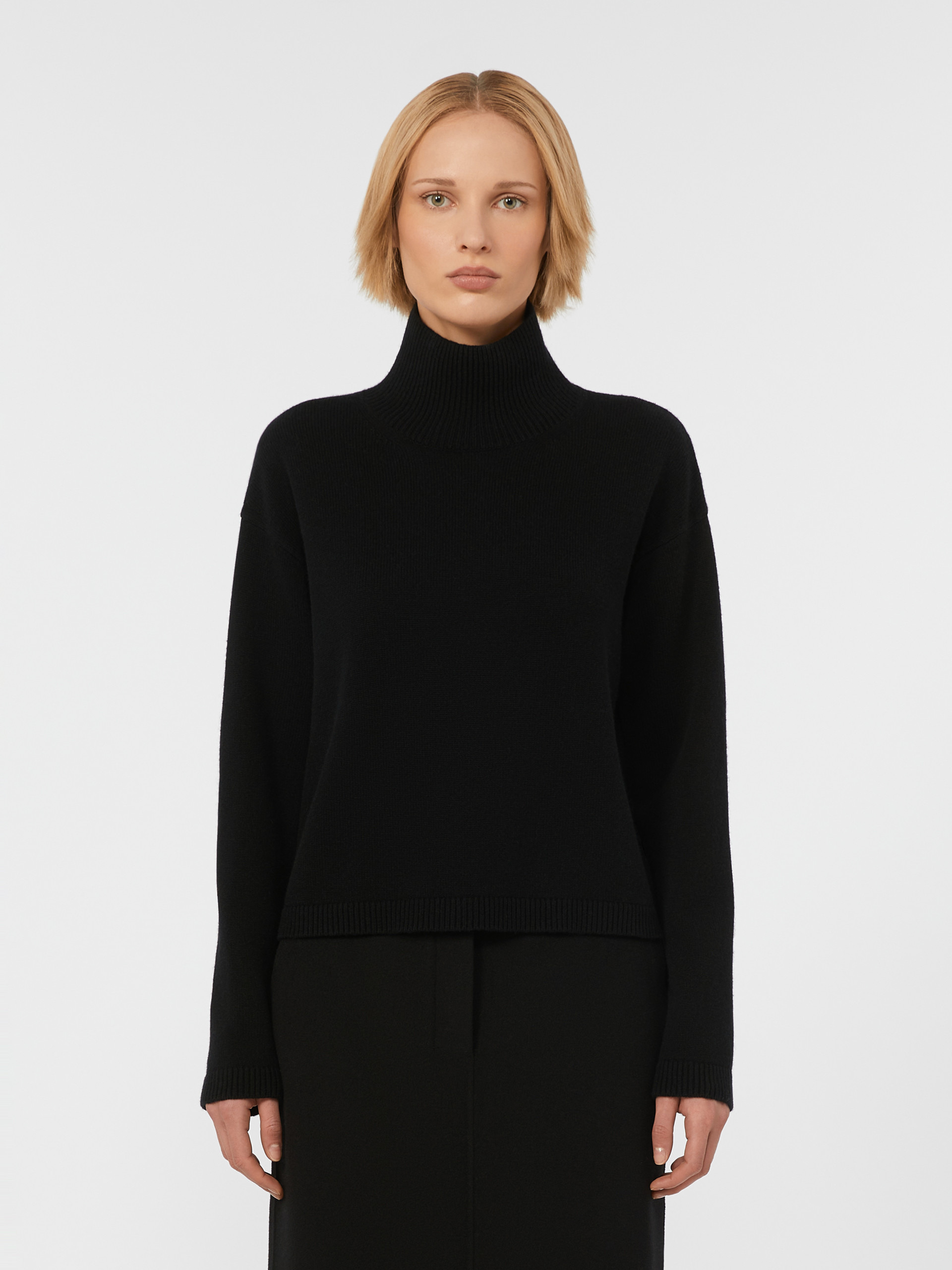 MATTEO Wool and cashmere cropped polo-neck sweater - 3