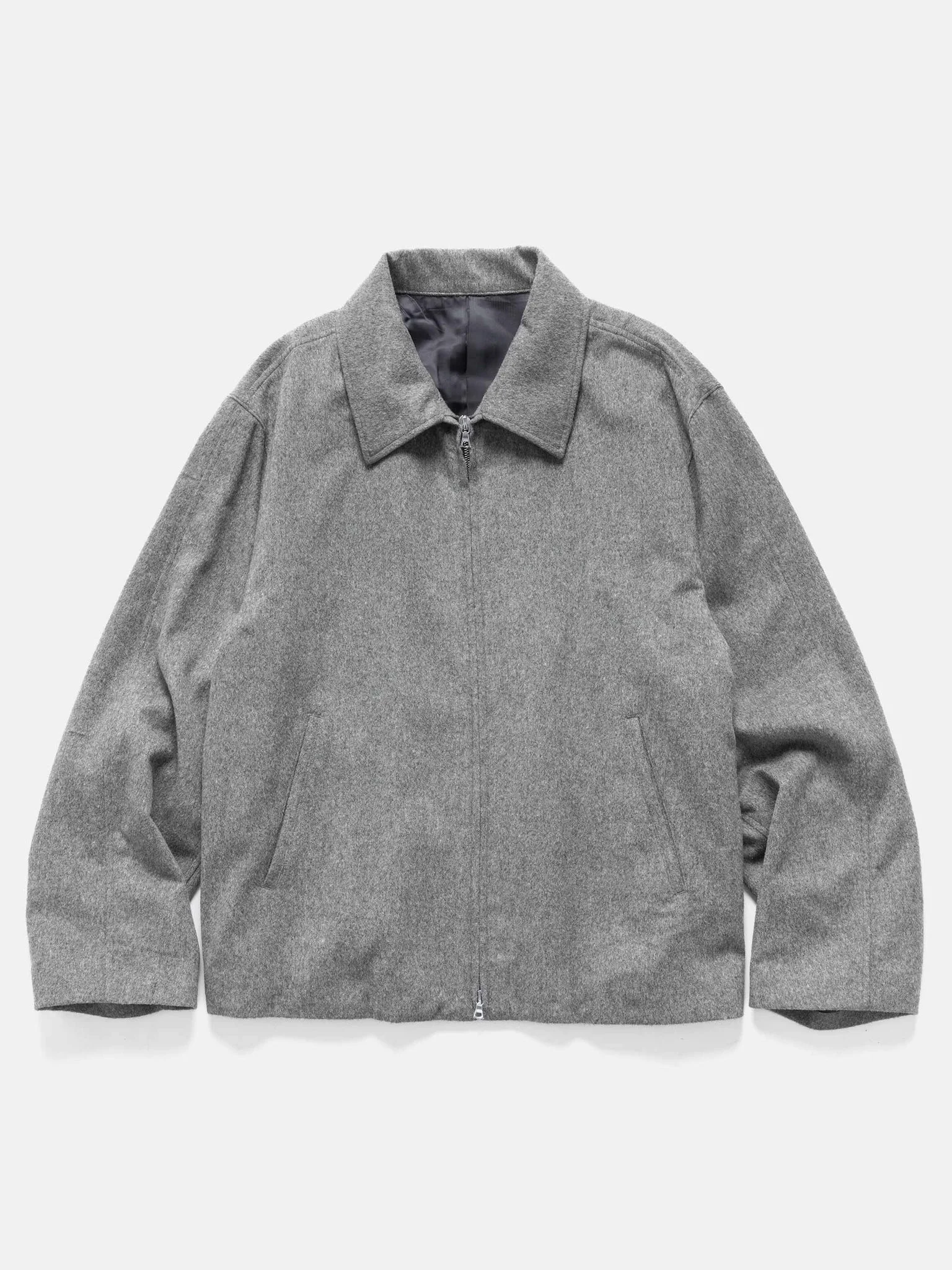 W/CA Beaver Zip Short Jacket Grey - 1