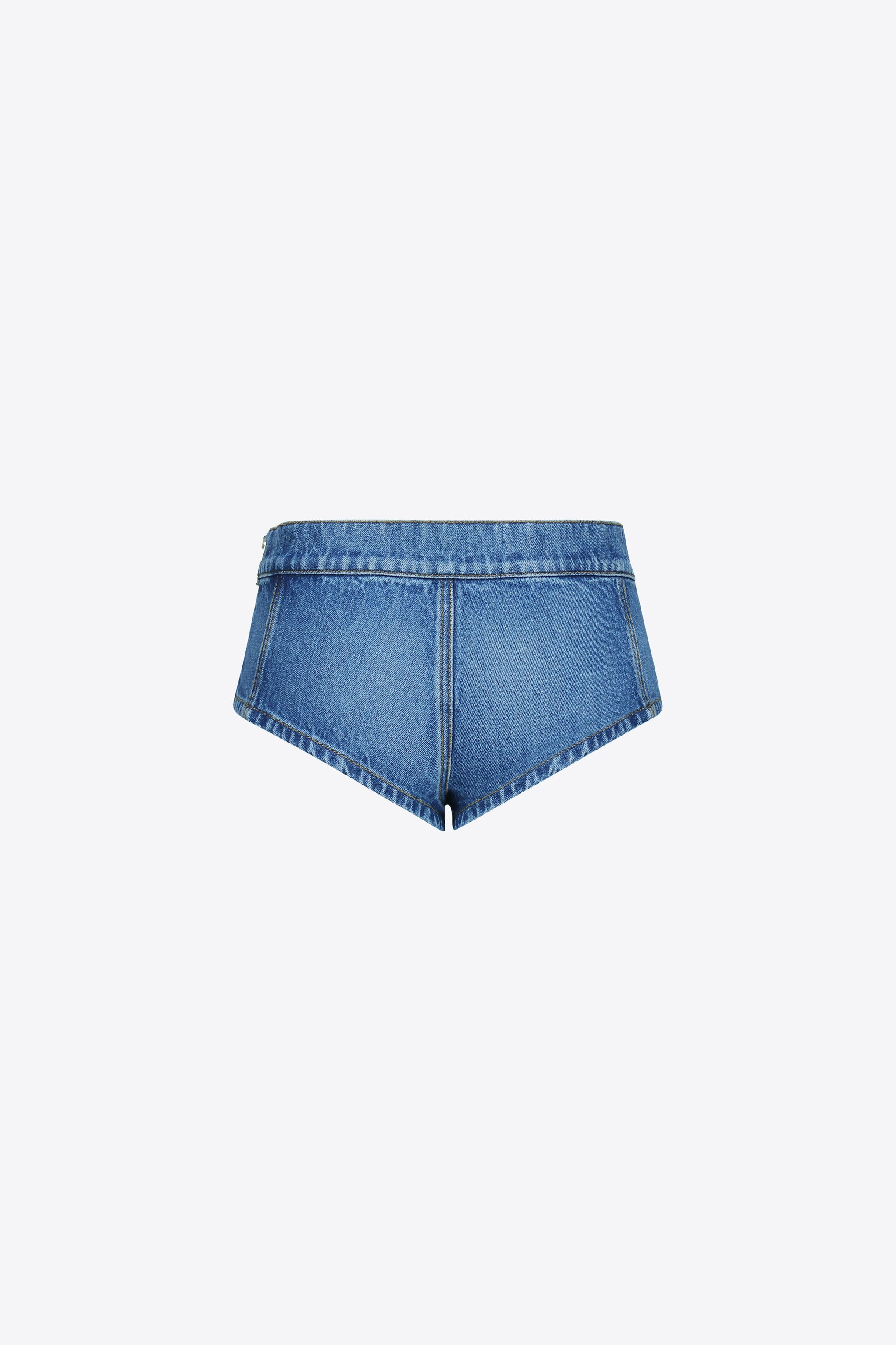 JUMBO CRYSTAL DENIM HOT SHORT - 2