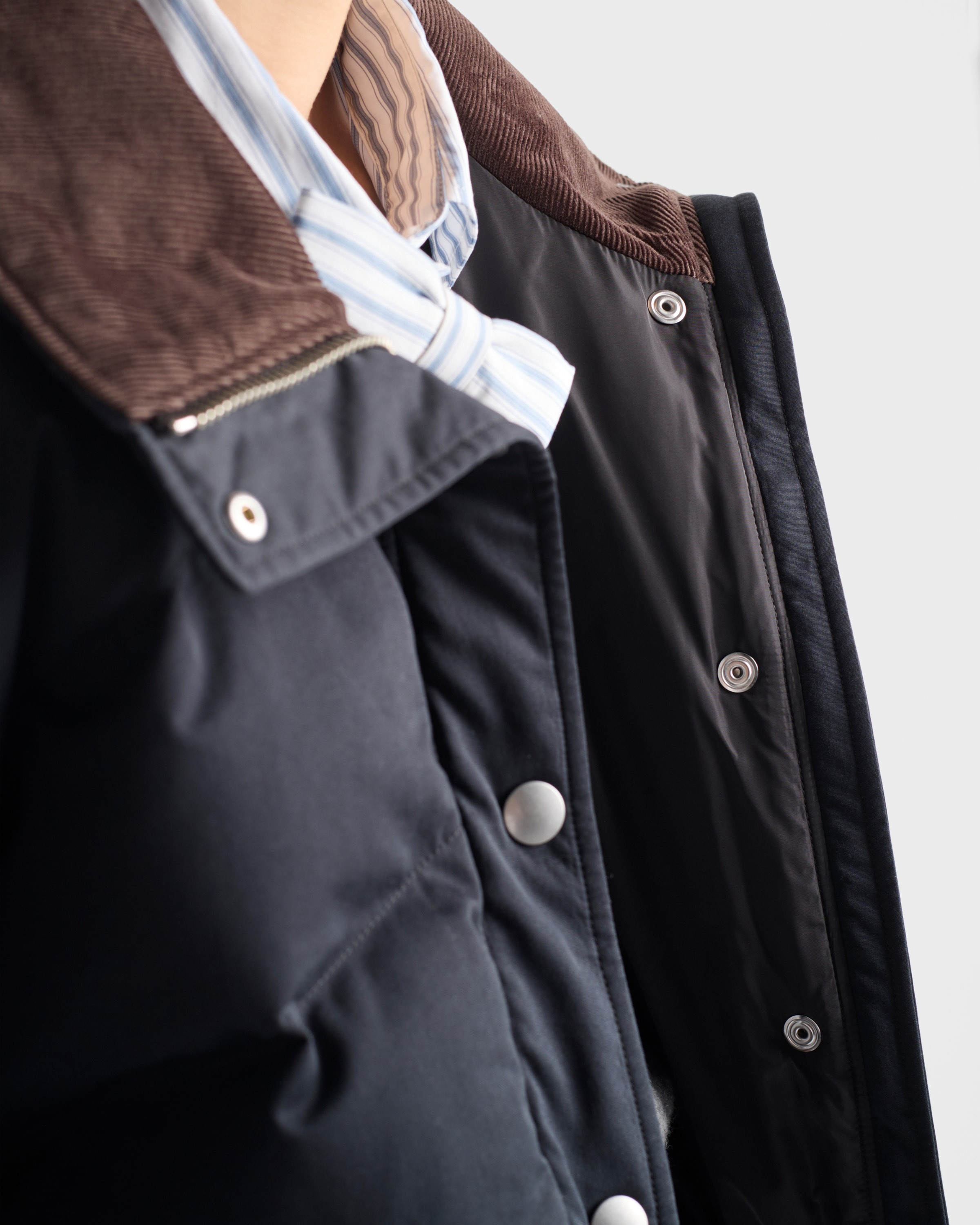 Cropped compact poplin down jacket - 3