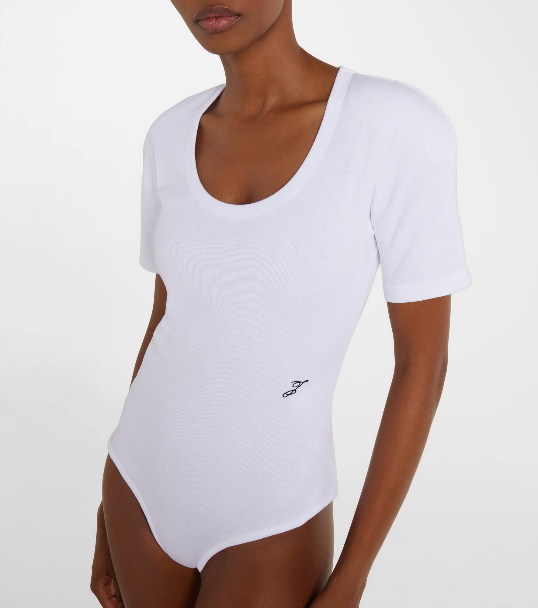 Embroidered cotton bodysuit - 3