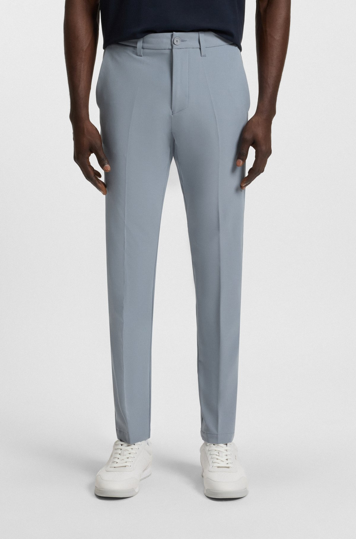 SLIM-FIT PANTS IN WATER-REPELLENT STRETCH FABRIC - 2
