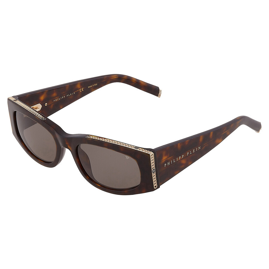 Philipp Plein Grey Oval Ladies Sunglasses SPP025S 0722 55 - 4