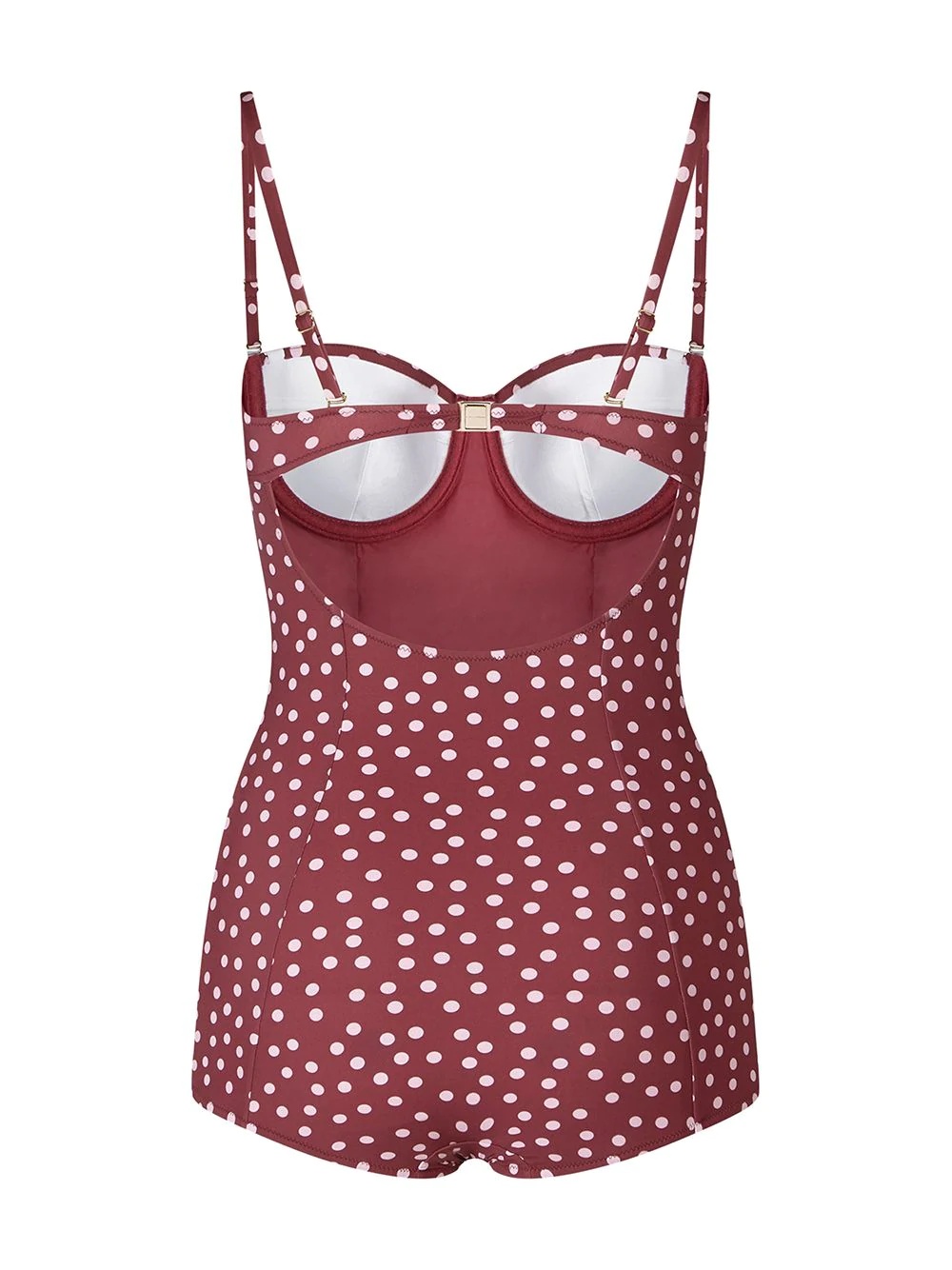 polka dot bustier swimsuit - 2