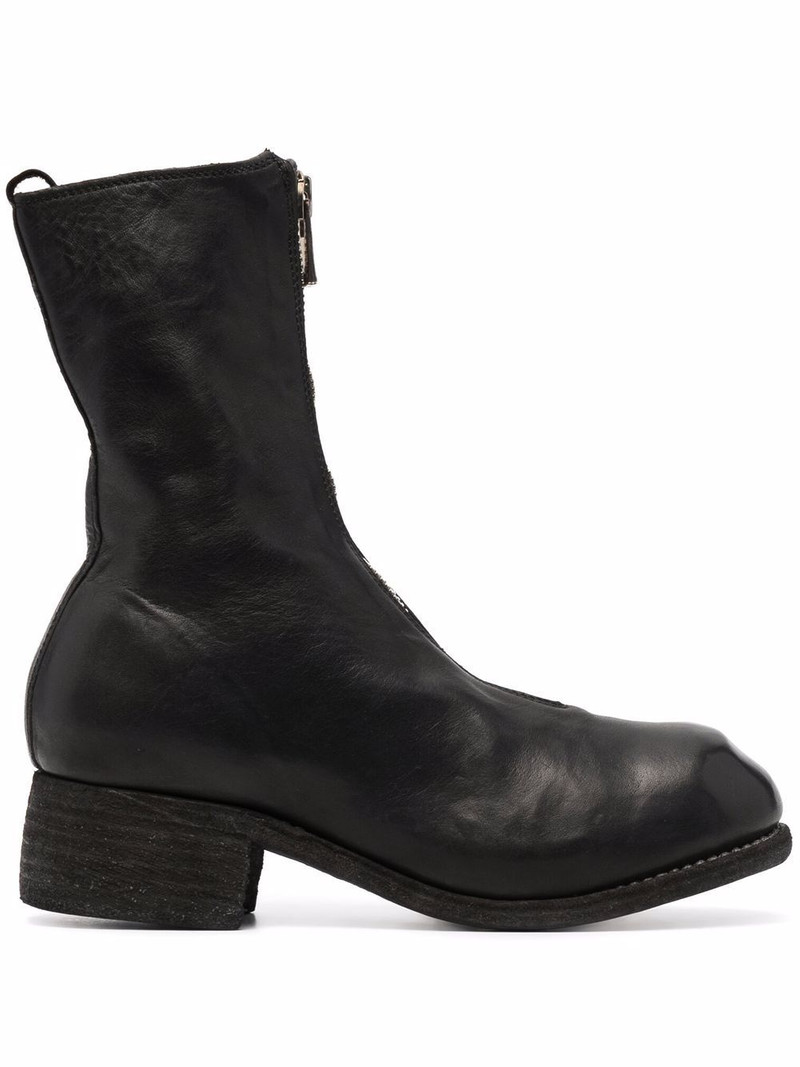 front zip ankle boots 1