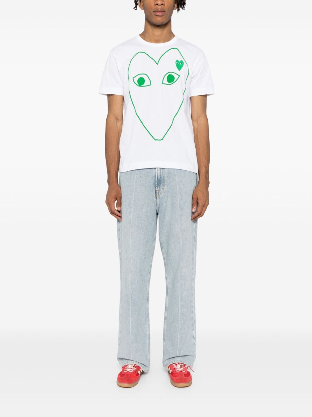 heart-printed T-shirt - 2
