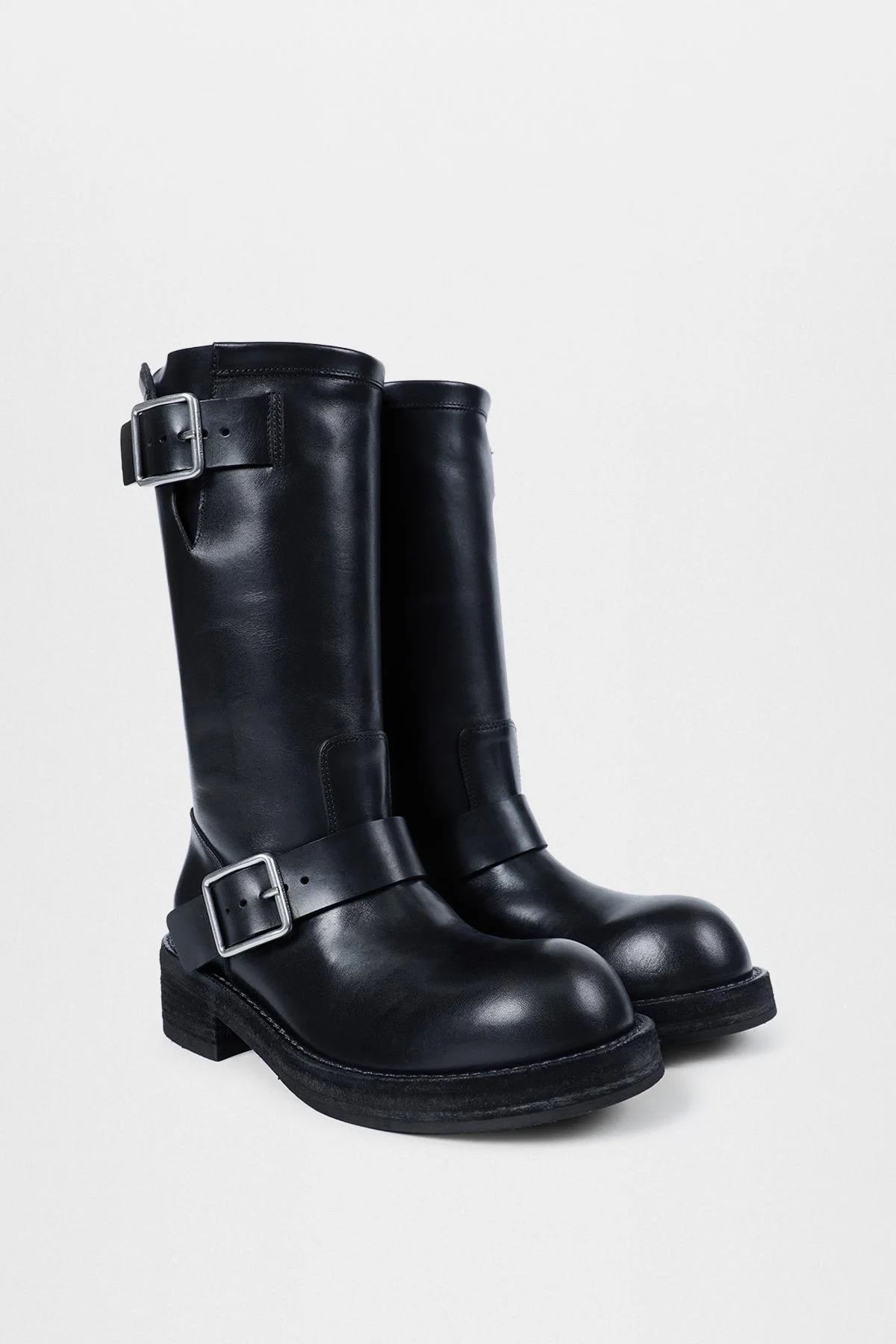 Sarith Engineer Biker Boots with Buckles - 1