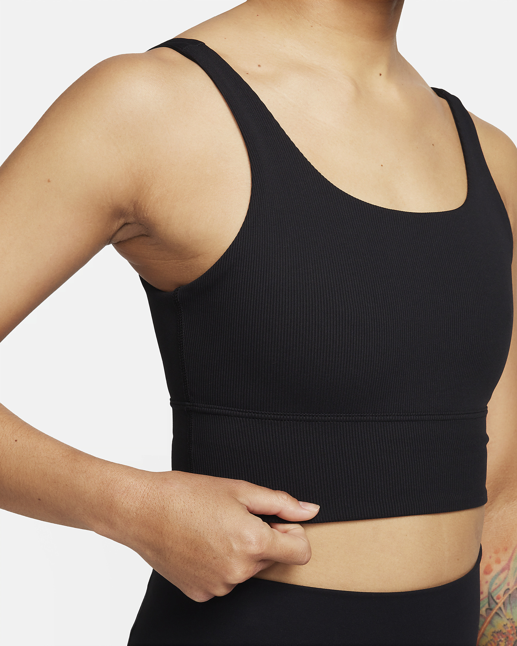 Nike Zenvy Rib Women's Light-Support Non-Padded Longline Sports Bra - 3