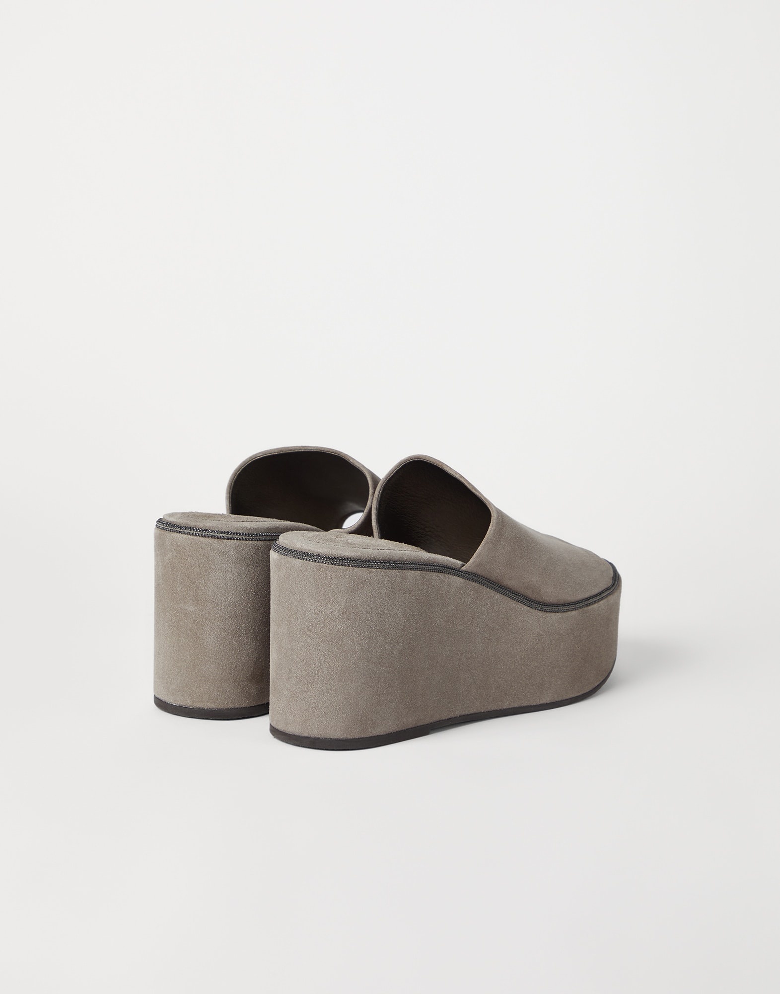 Suede wedges with precious welt - 2