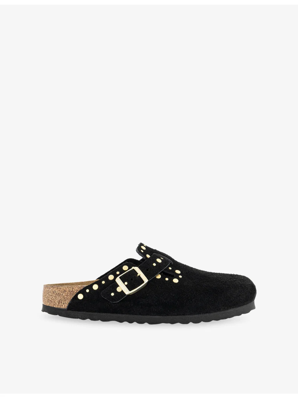 Boston Stud-Embellished Suede Clogs - 1