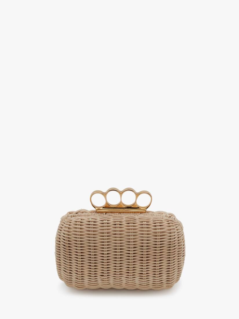 Woven Four-ring Clutch in Natural 1