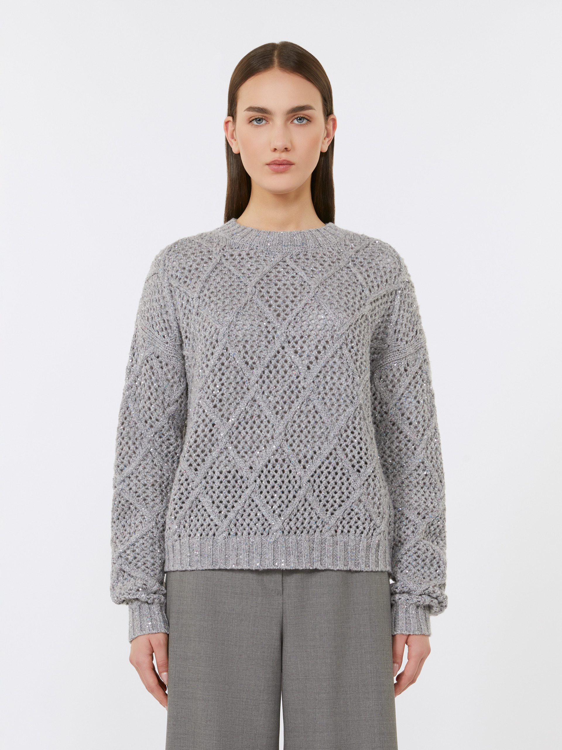 ELLADE Boxy sweater in wool and cashmere with sequins - 3