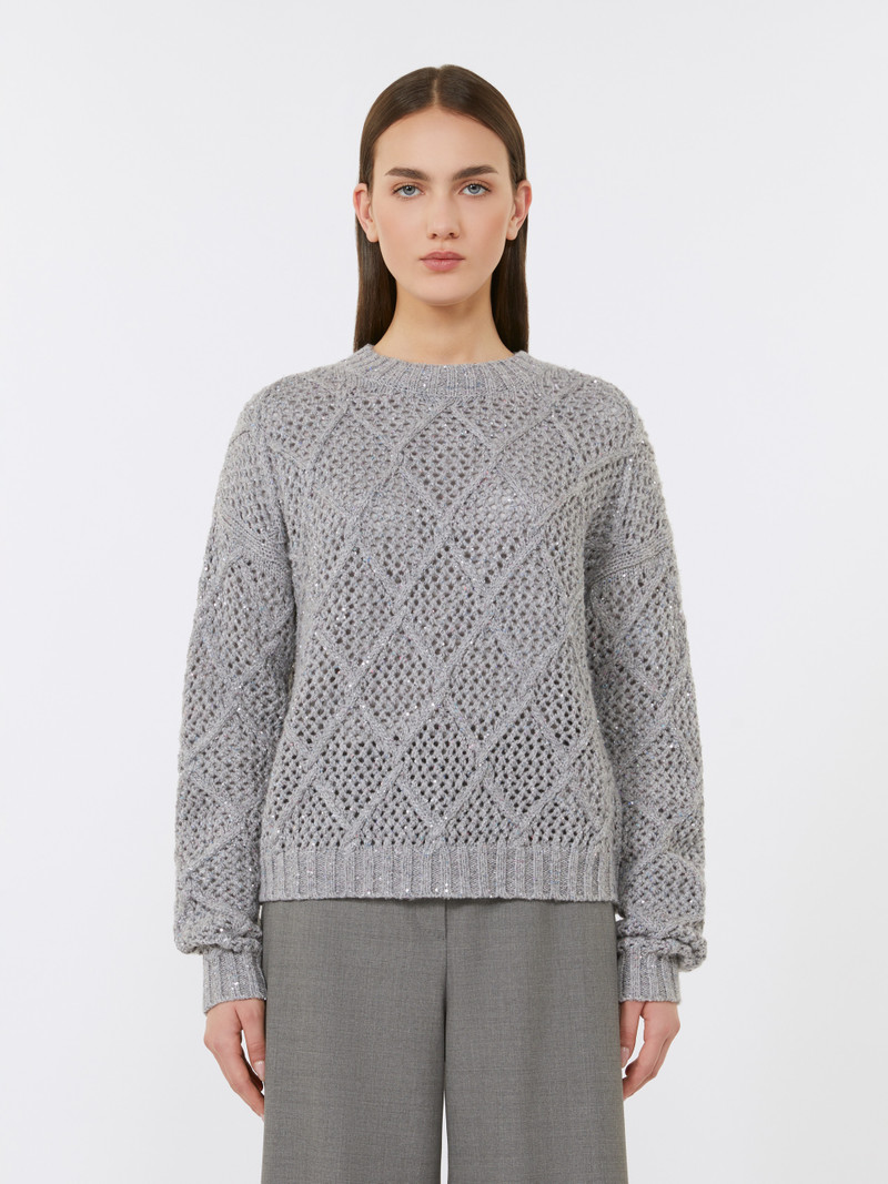 ELLADE Boxy sweater in wool and cashmere with sequins 3