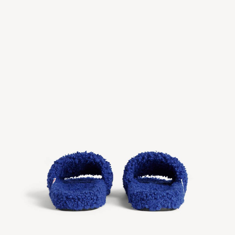 BALENCIAGA Men's Balenciaga | Nba Collaboration Furry Open Mule in Blue/white outlook