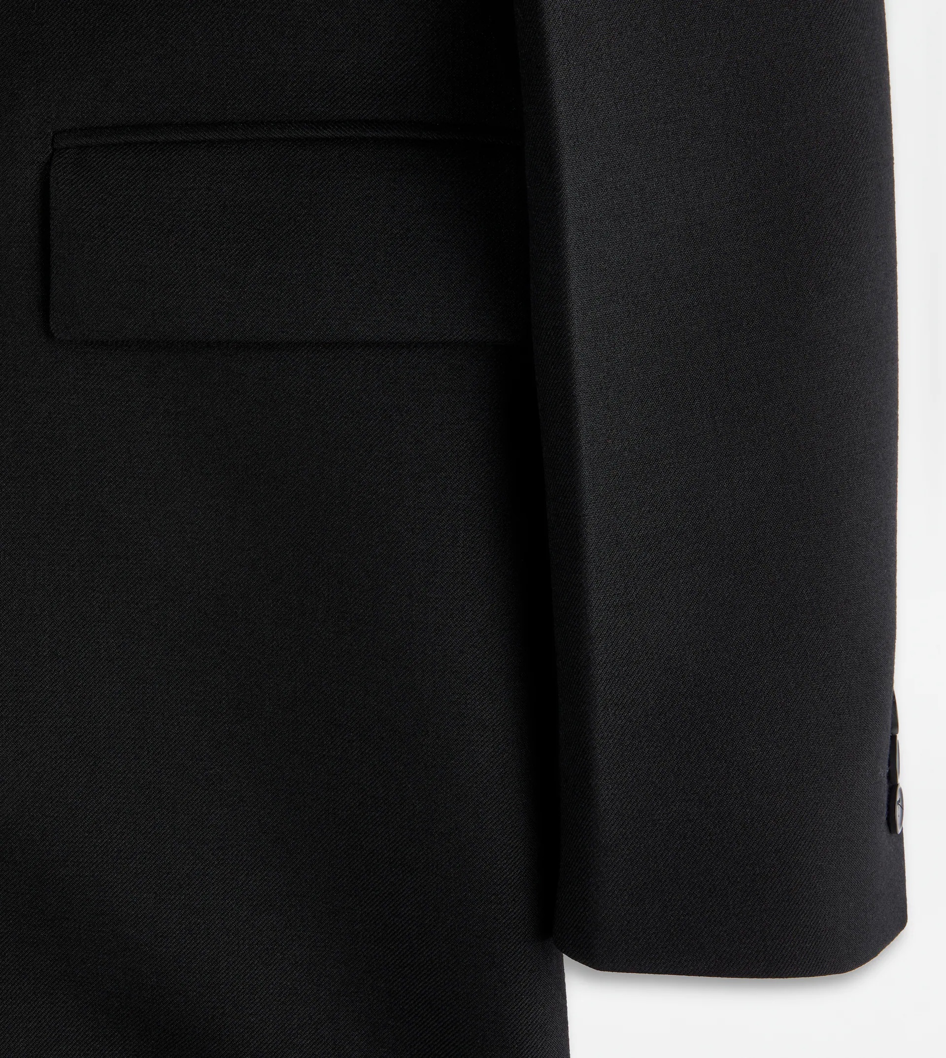 COAT IN WOOL - BLACK - 9