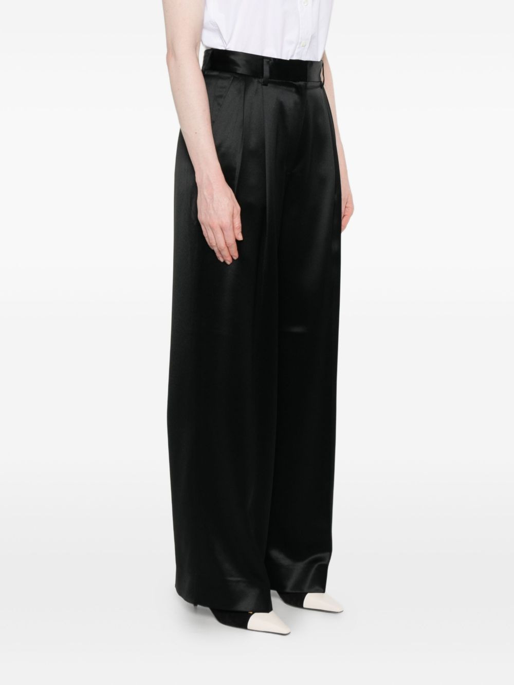 pleated silk trousers - 3