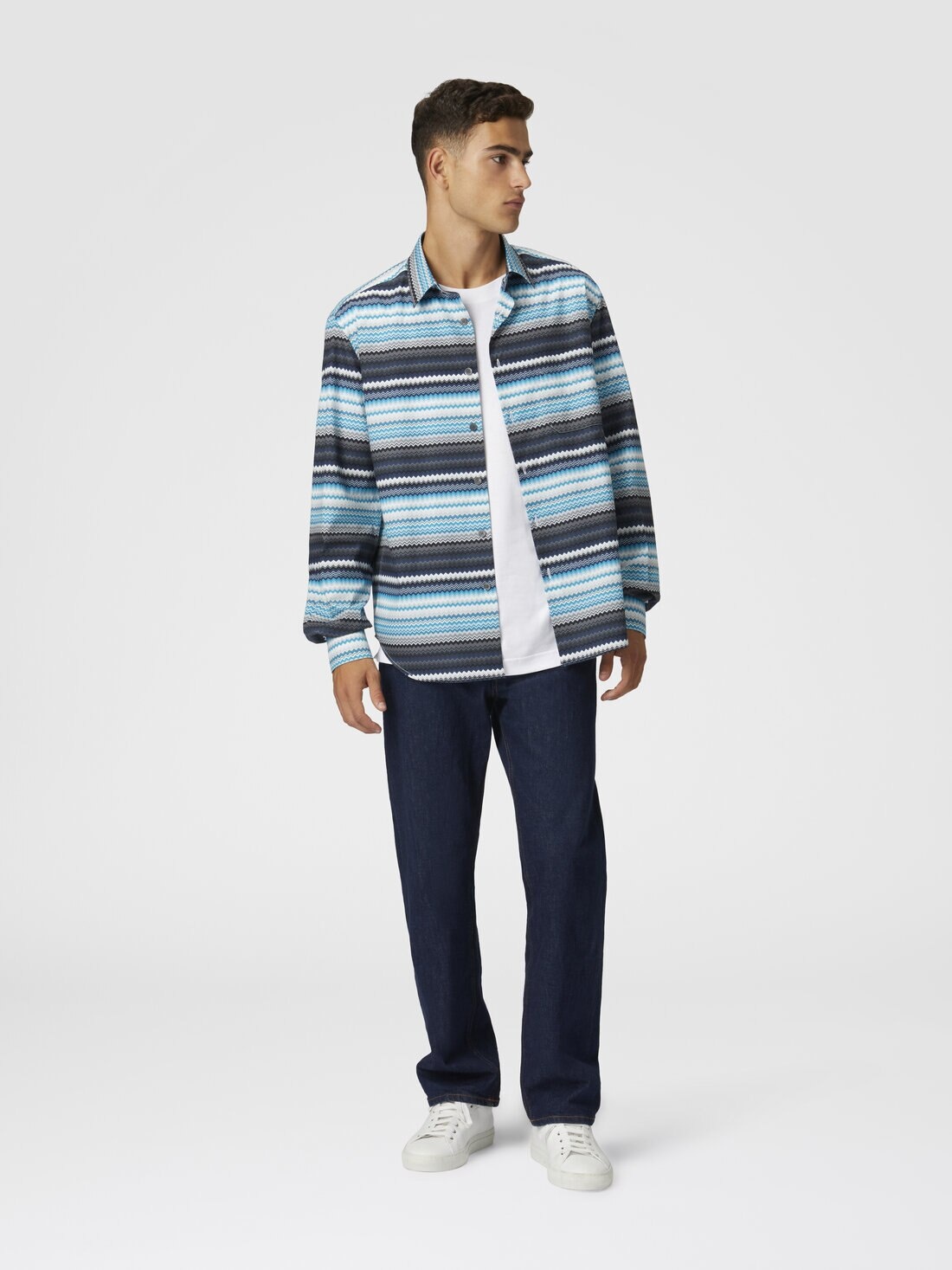 Zigzag print cotton poplin shirt - 2