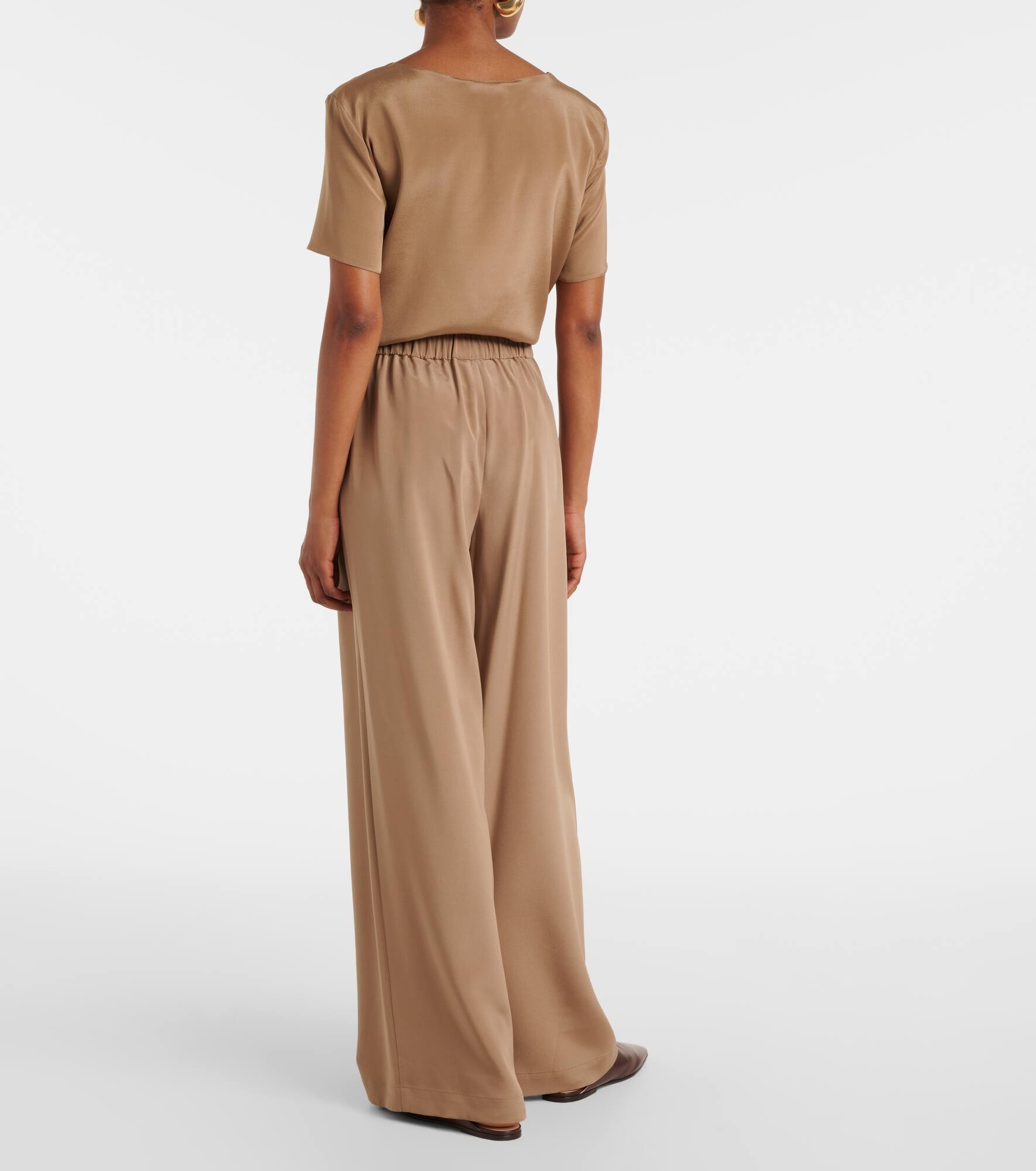 Bonn silk-blend wide-leg pants - 3