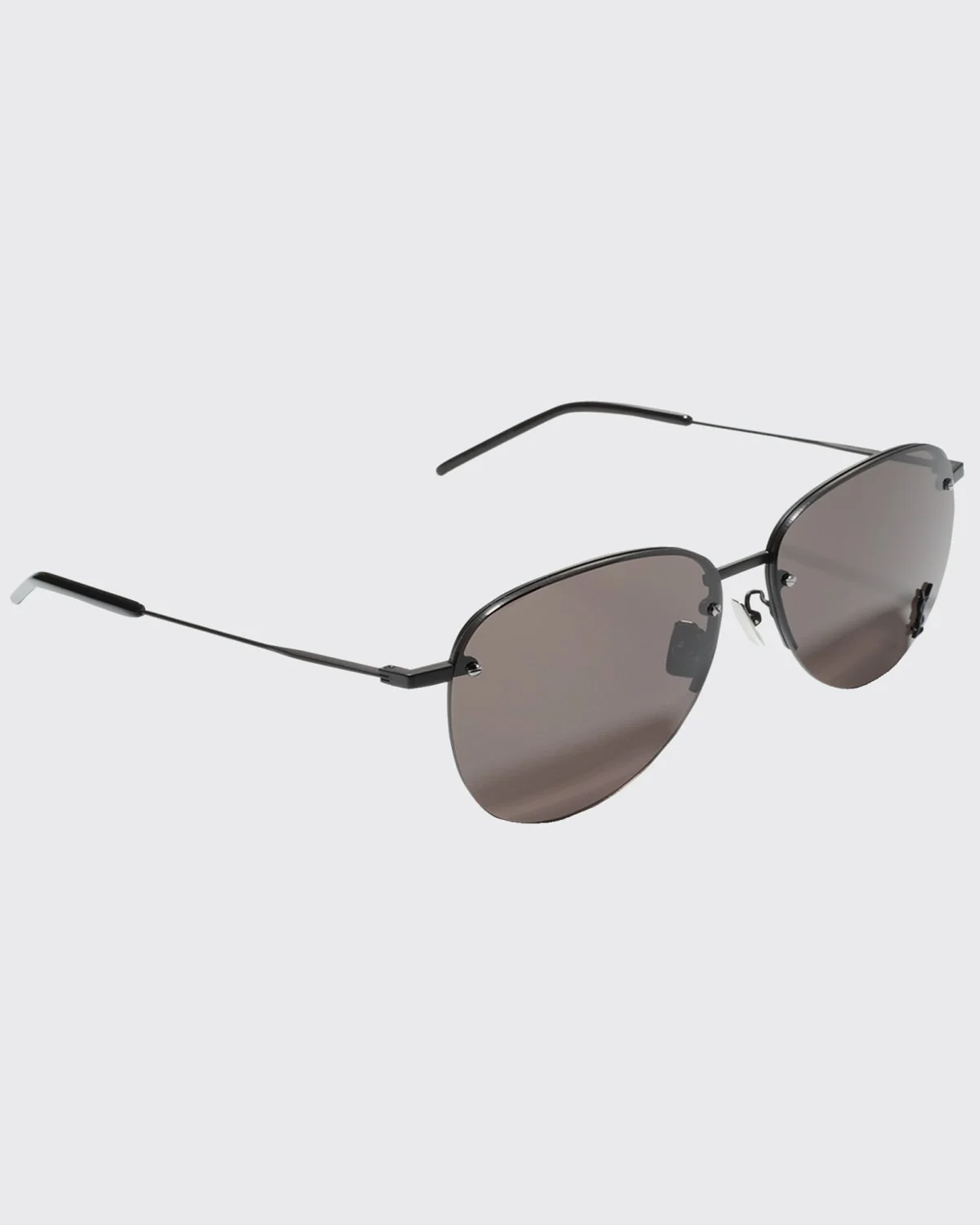 YSL Semi-Rimless Metal Aviator Sunglasses - 1