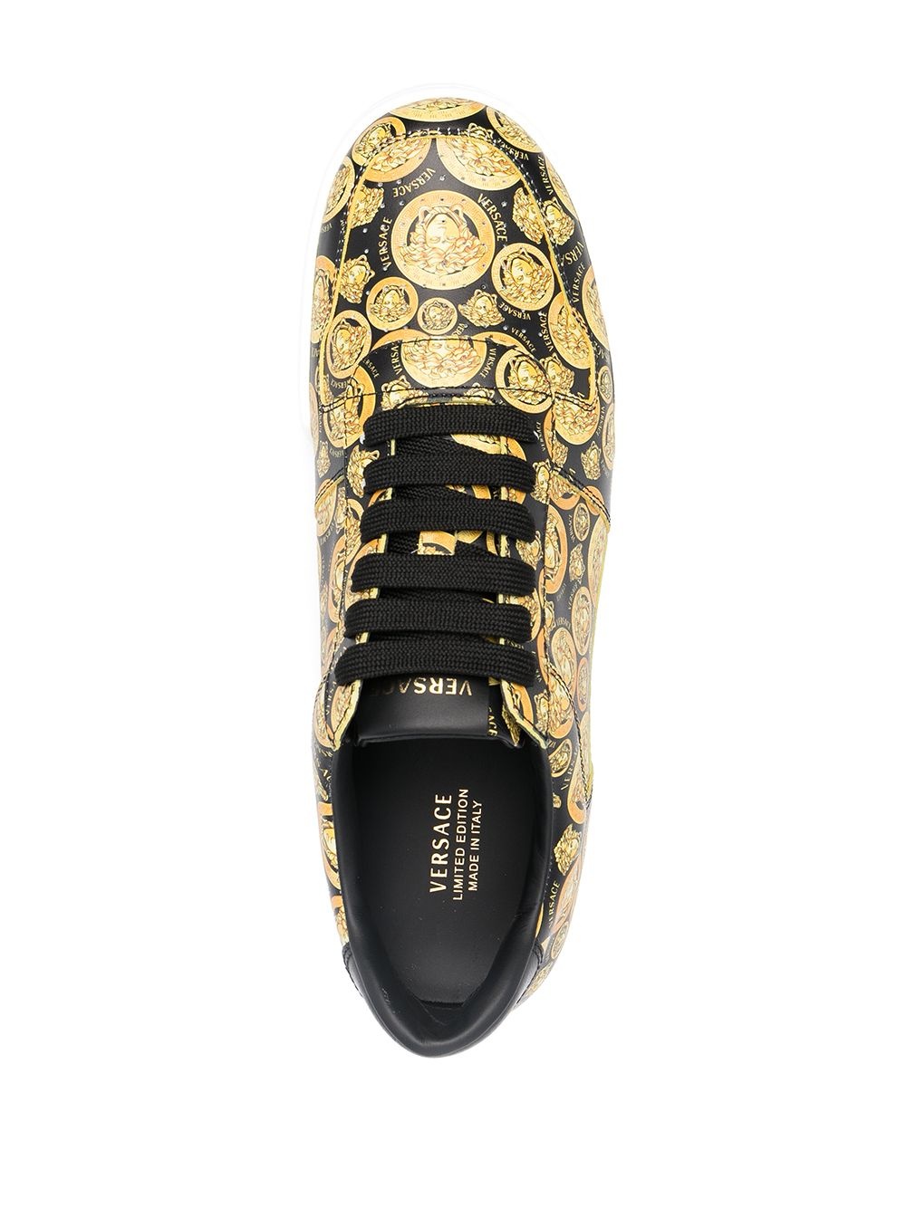 Ilus Medusa Amplified-print leather sneakers - 4