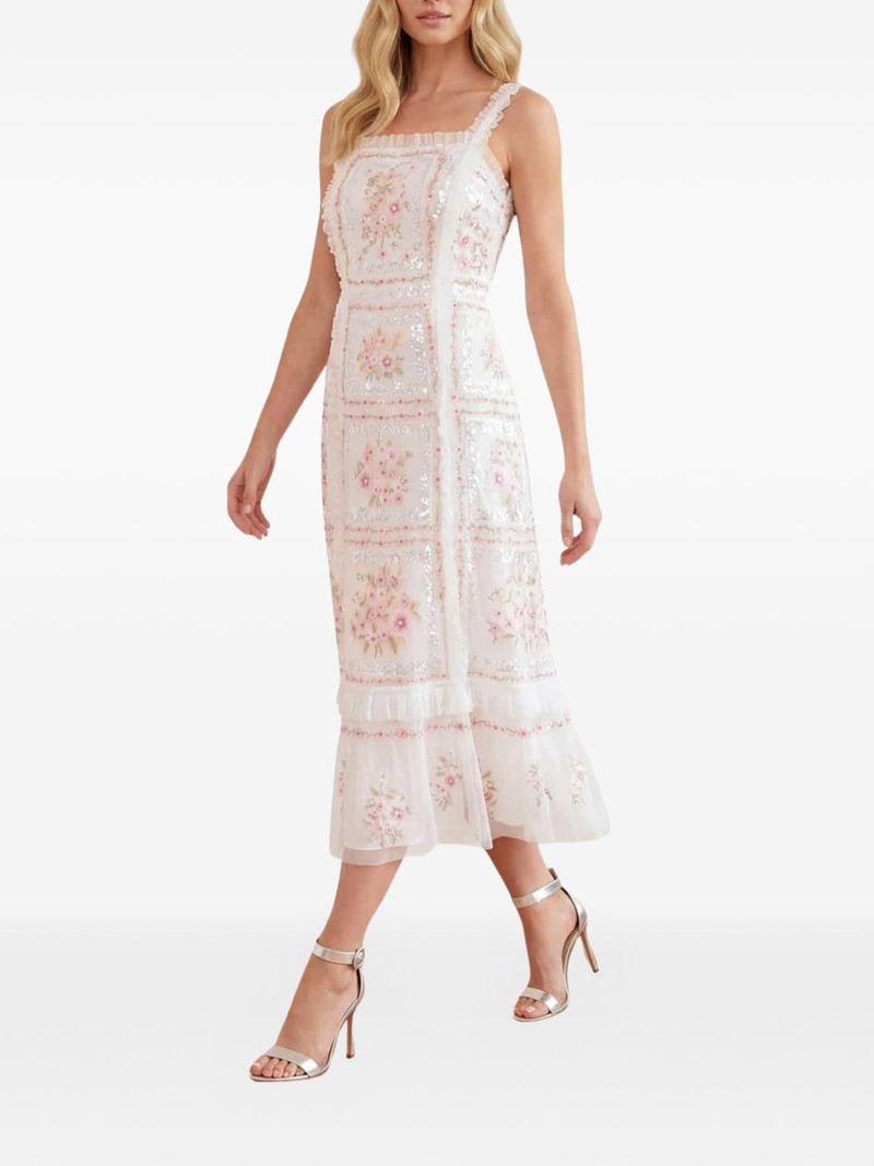 Needle & Thread Blossom Bib sequin-embellished midi dress outlook