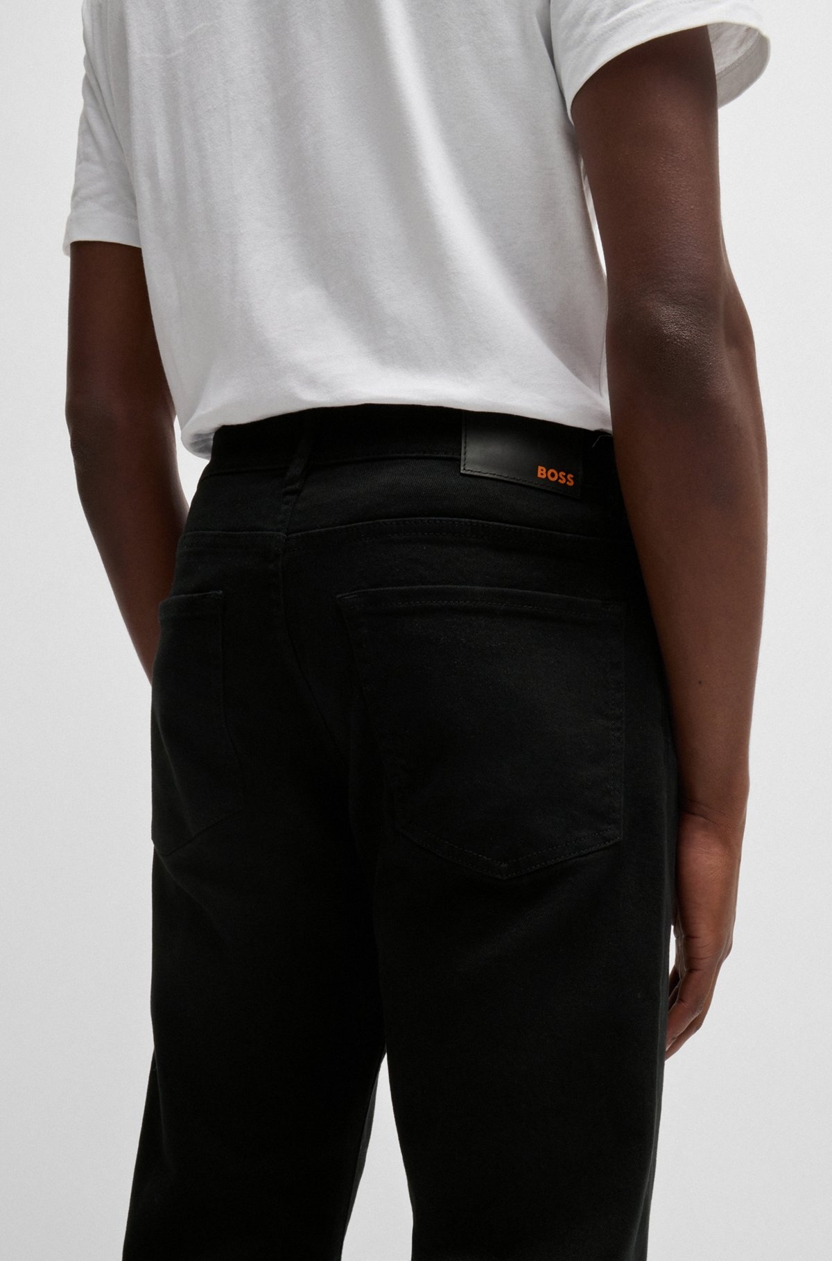 REGULAR-FIT JEANS IN STAY-BLACK COMFORT-STRETCH DENIM - 5