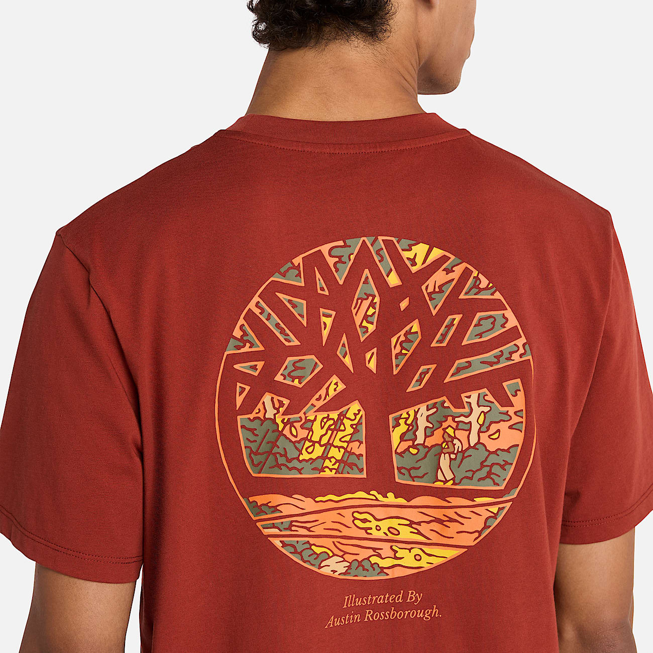 Illustrated Tree Logo Back Graphic T-Shirt - 5