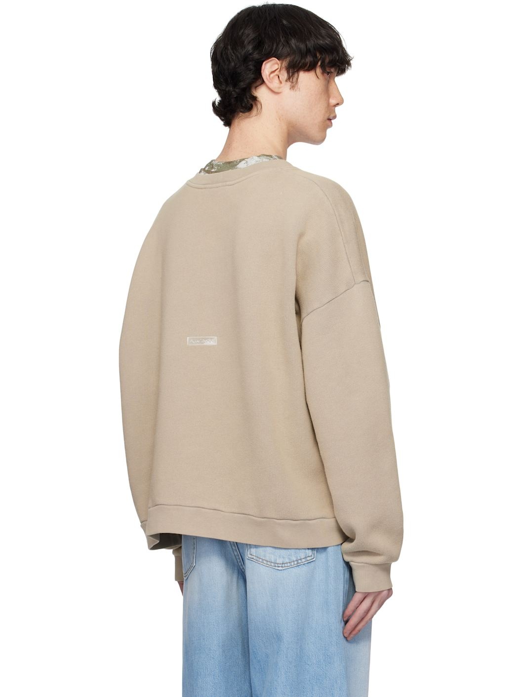Beige Logo Patch Sweatshirt - 3