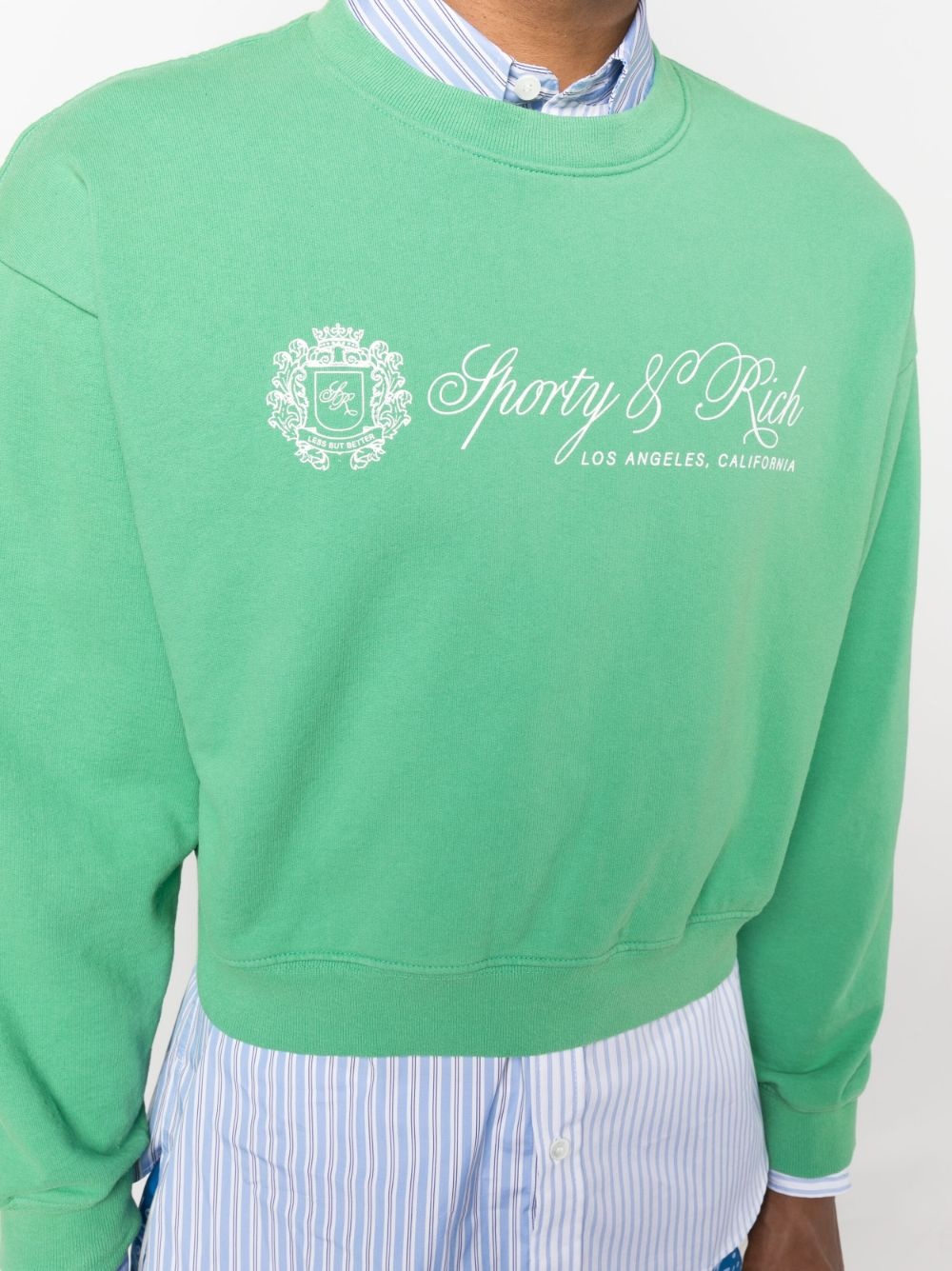logo-print cropped sweatshirt - 6
